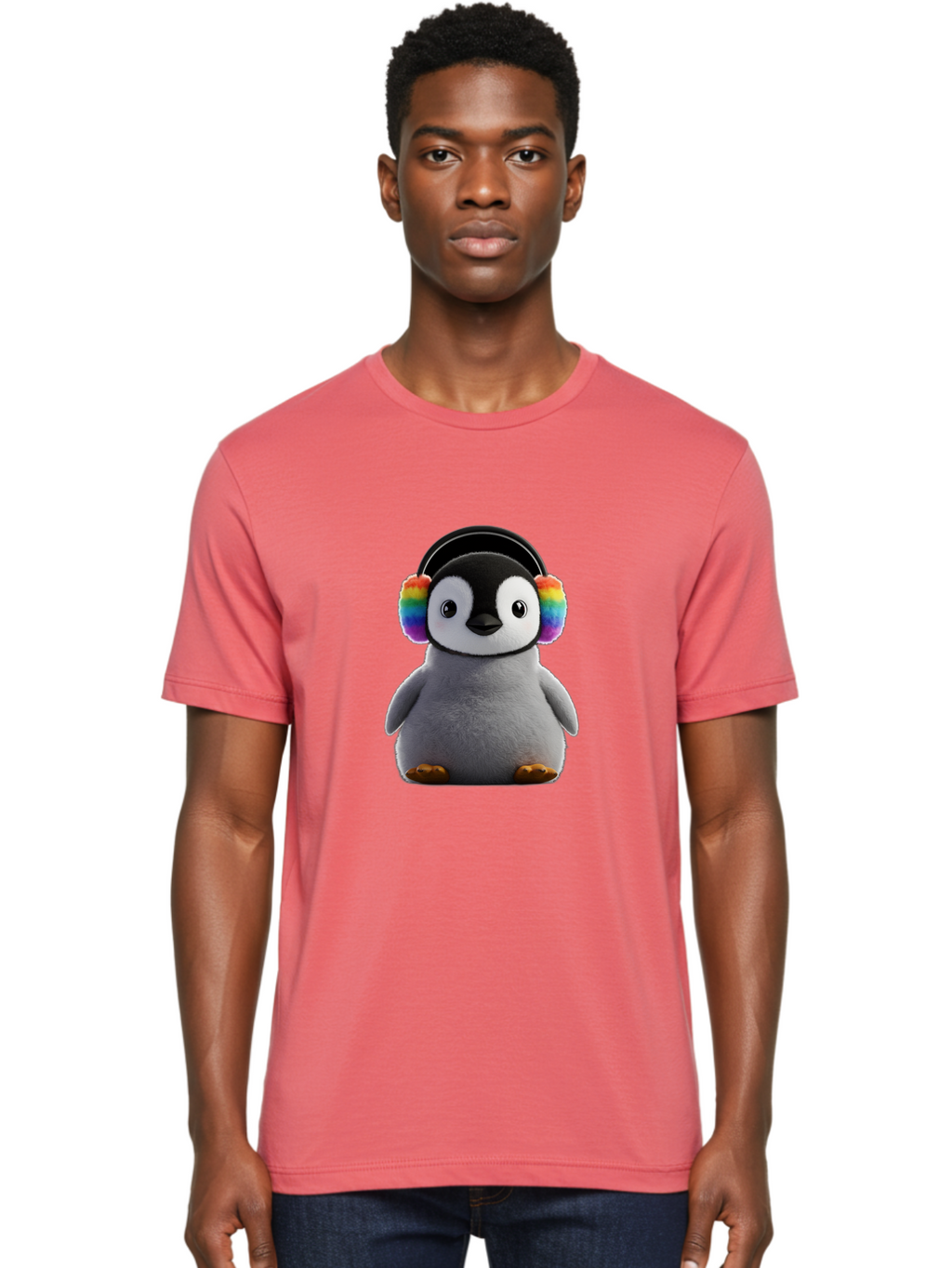Rainbow-Earmuff-Penguin Men'S Graphic Tee, 100% Cotton, Comfortable Casual Summer Wear, Machine Washable, Vintage Camera, Old Camera, Antique Camera, Black Camera, Classic Photography, Photography Equipment, Nostalgic Device, Film Camera, Ban262