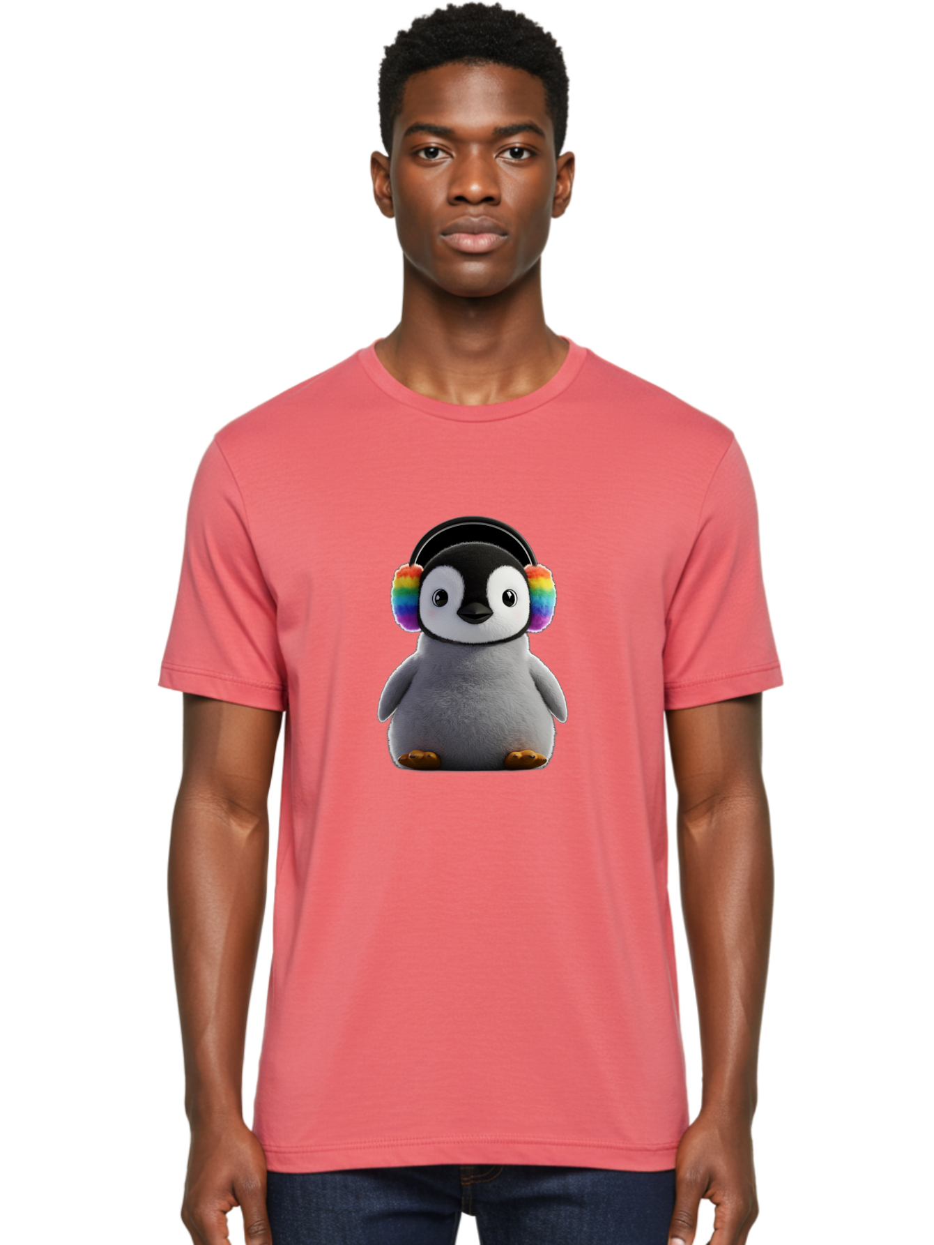 Rainbow-Earmuff-Penguin Men'S Graphic Tee, 100% Cotton, Comfortable Casual Summer Wear, Machine Washable, Vintage Camera, Old Camera, Antique Camera, Black Camera, Classic Photography, Photography Equipment, Nostalgic Device, Film Camera, Ban262