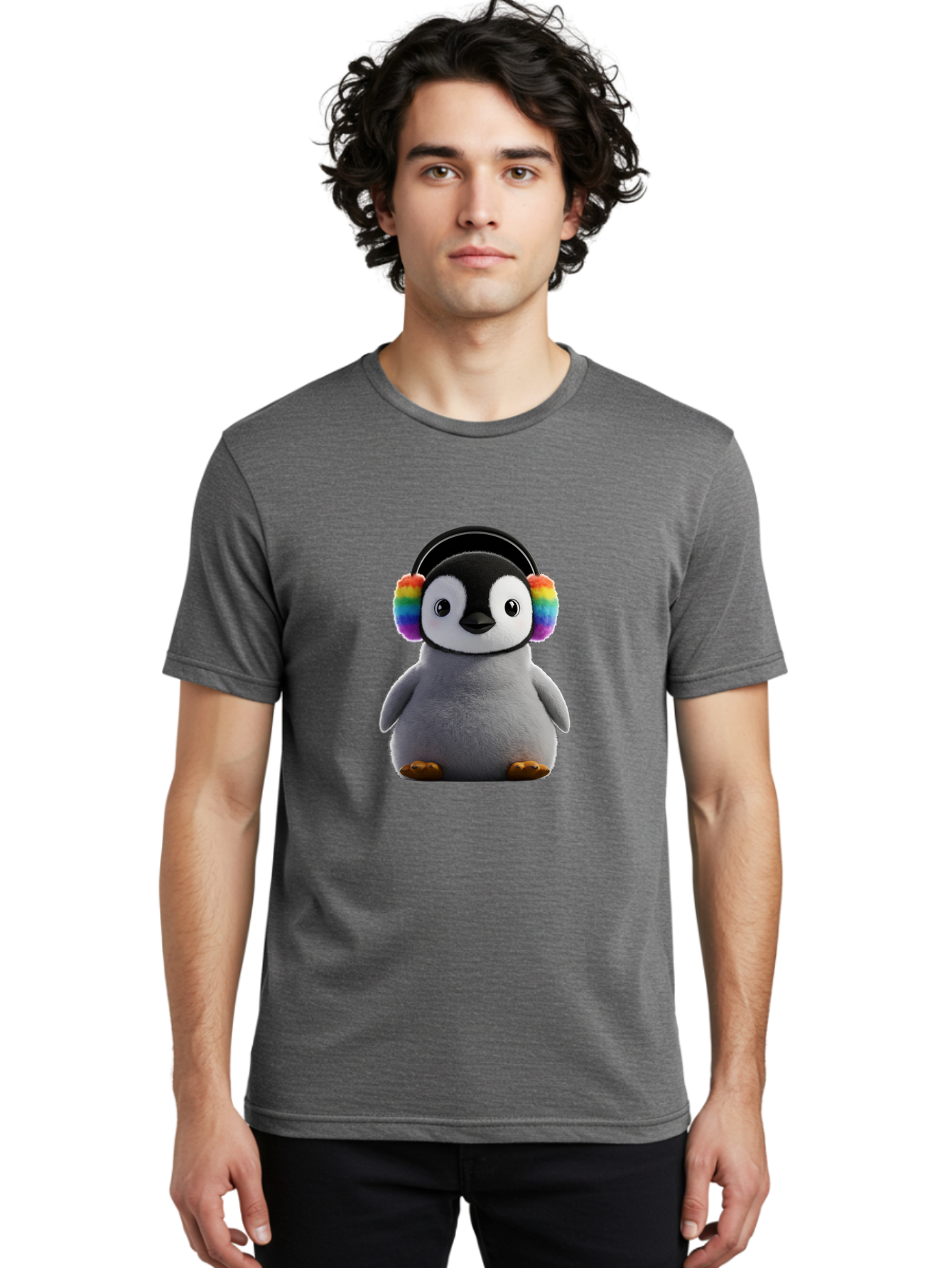Rainbow-Earmuff-Penguin Men'S Graphic Tee, 100% Cotton, Comfortable Casual Summer Wear, Machine Washable, Vintage Camera, Old Camera, Antique Camera, Black Camera, Classic Photography, Photography Equipment, Nostalgic Device, Film Camera, Ban262
