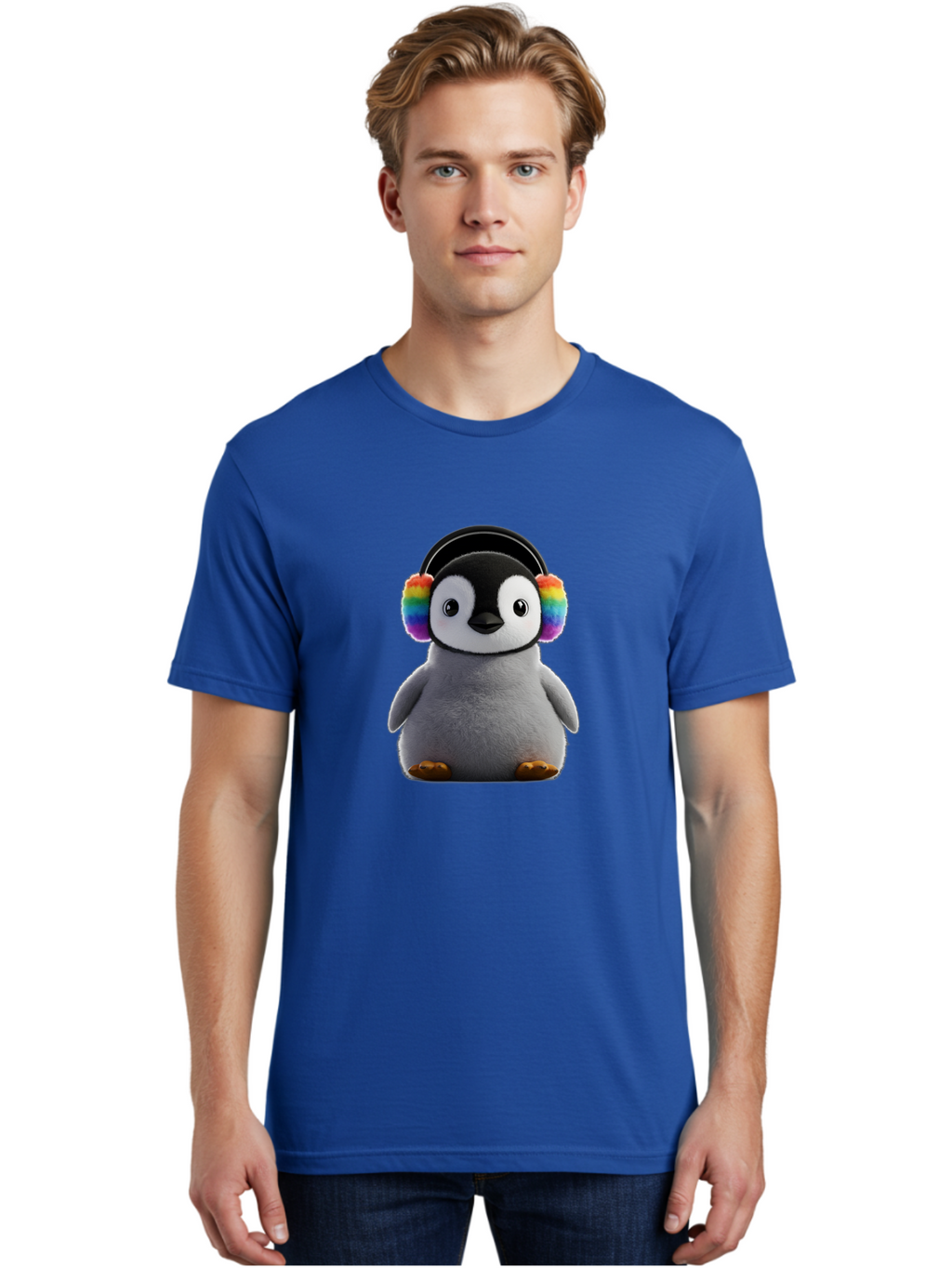 Rainbow-Earmuff-Penguin Men'S Graphic Tee, 100% Cotton, Comfortable Casual Summer Wear, Machine Washable, Vintage Camera, Old Camera, Antique Camera, Black Camera, Classic Photography, Photography Equipment, Nostalgic Device, Film Camera, Ban262