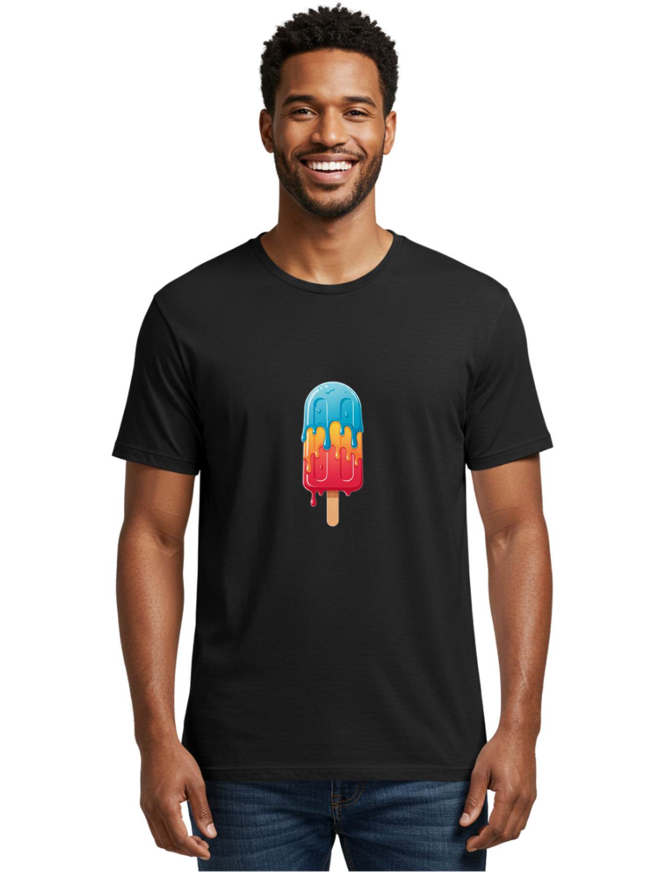 Rainbow-Popsicle-1 Men'S Graphic Tee, 100% Cotton, Comfortable Casual Summer Wear, Machine Washable, Vintage Camera, Old Camera, Antique Camera, Black Camera, Classic Photography, Photography Equipment, Nostalgic Device, Film Camera, Ban263