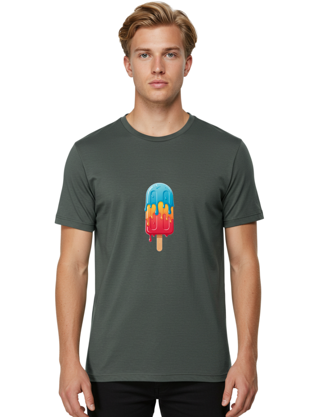 Rainbow-Popsicle-1 Men'S Graphic Tee, 100% Cotton, Comfortable Casual Summer Wear, Machine Washable, Vintage Camera, Old Camera, Antique Camera, Black Camera, Classic Photography, Photography Equipment, Nostalgic Device, Film Camera, Ban263