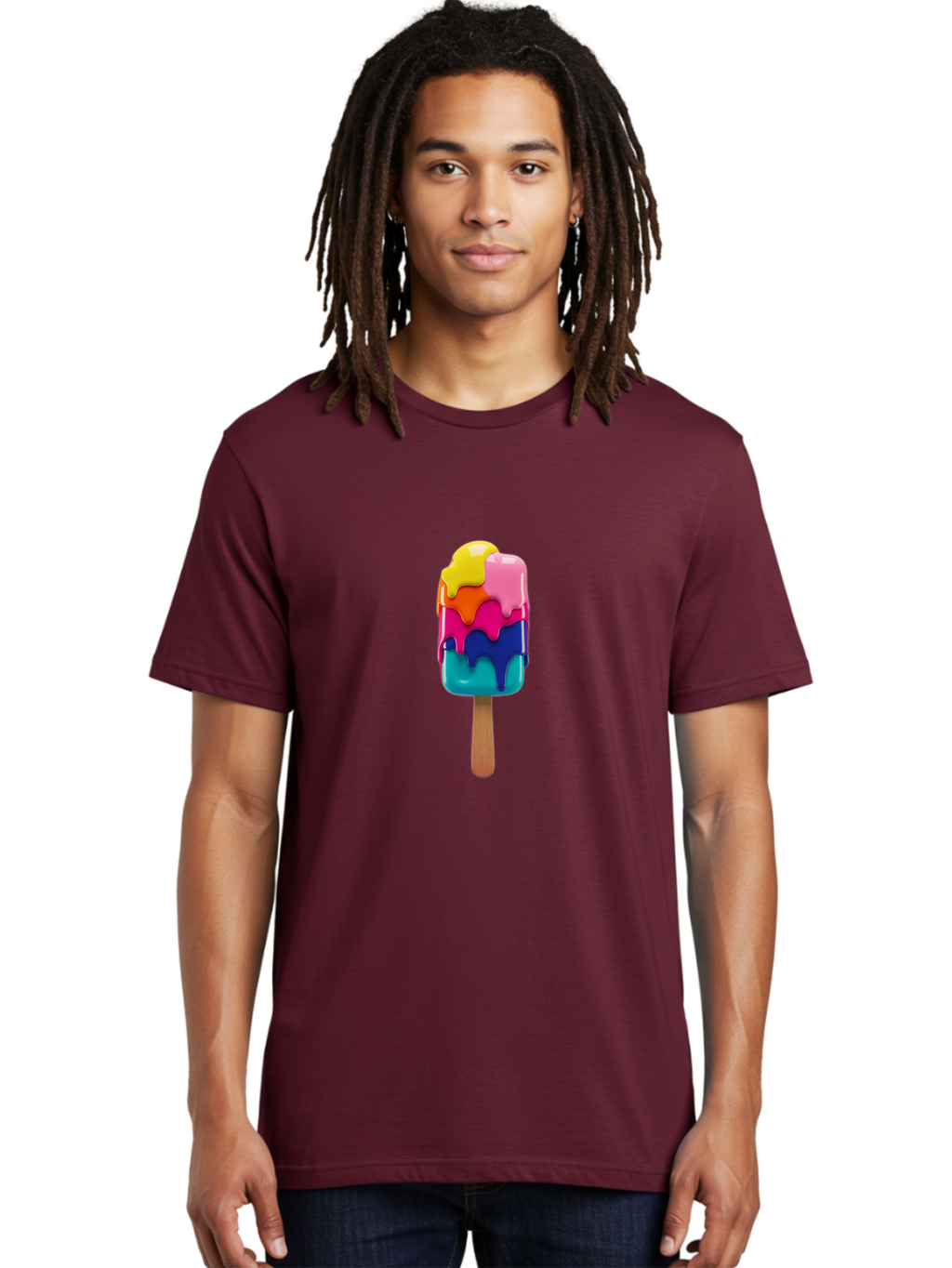 Rainbow-Popsicle-2 Men'S Graphic Tee, 100% Cotton, Comfortable Casual Summer Wear, Machine Washable, Vintage Camera, Old Camera, Antique Camera, Black Camera, Classic Photography, Photography Equipment, Nostalgic Device, Film Camera, Ban264