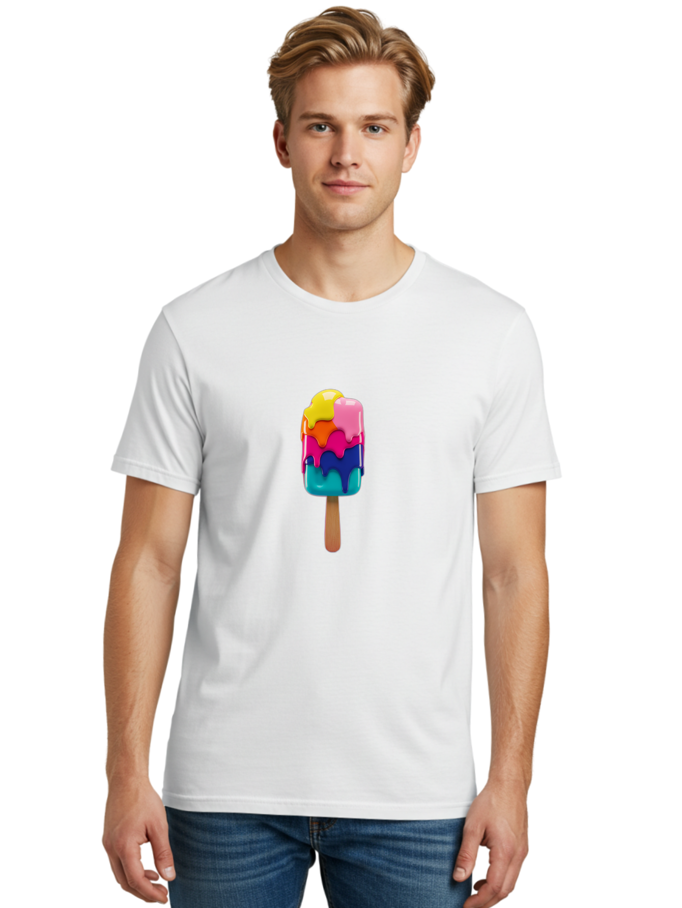 Rainbow-Popsicle-2 Men'S Graphic Tee, 100% Cotton, Comfortable Casual Summer Wear, Machine Washable, Vintage Camera, Old Camera, Antique Camera, Black Camera, Classic Photography, Photography Equipment, Nostalgic Device, Film Camera, Ban264