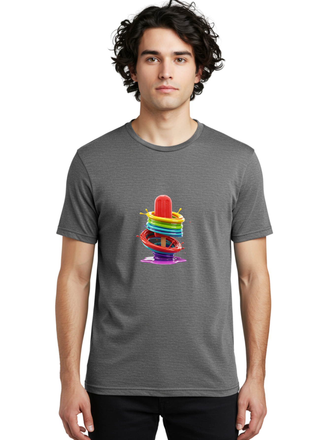 Rainbow-Popsicle Men'S Graphic Tee, 100% Cotton, Comfortable Casual Summer Wear, Machine Washable, Vintage Camera, Old Camera, Antique Camera, Black Camera, Classic Photography, Photography Equipment, Nostalgic Device, Film Camera, Camera Art Ban265