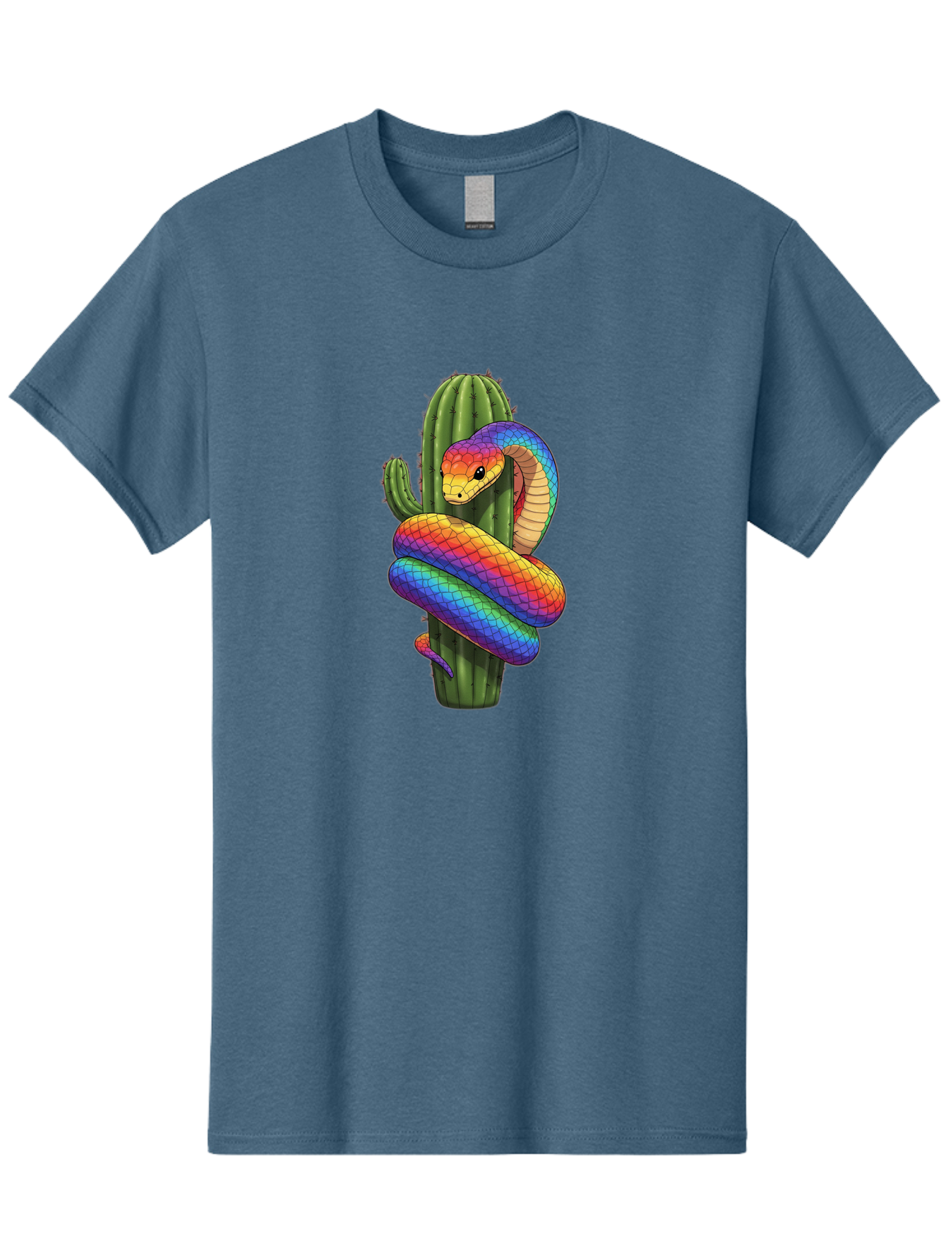 Rainbow-Snake-Cactus Men'S Graphic Tee, 100% Cotton, Comfortable Casual Summer Wear, Machine Washable, Vintage Camera, Old Camera, Antique Camera, Black Camera, Classic Photography, Photography Equipment, Nostalgic Device, Film Camera, Ban267