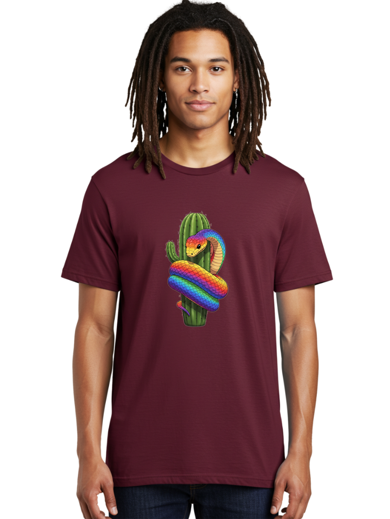 Rainbow-Snake-Cactus Men'S Graphic Tee, 100% Cotton, Comfortable Casual Summer Wear, Machine Washable, Vintage Camera, Old Camera, Antique Camera, Black Camera, Classic Photography, Photography Equipment, Nostalgic Device, Film Camera, Ban267
