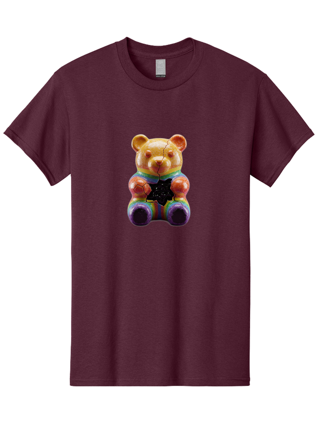 Rainbow-Teddy Men'S Graphic Tee, 100% Cotton, Comfortable Casual Summer Wear, Machine Washable, Vintage Camera, Old Camera, Antique Camera, Black Camera, Classic Photography, Photography Equipment, Nostalgic Device, Film Camera, Camera Art Ban270