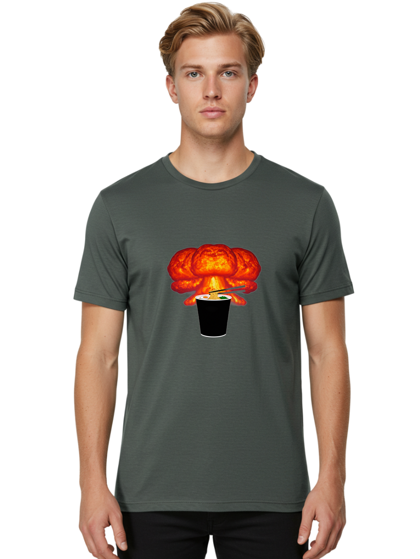 Ramen-Explosion Men'S Graphic Tee, 100% Cotton, Comfortable Casual Summer Wear, Machine Washable, Vintage Camera, Old Camera, Antique Camera, Black Camera, Classic Photography, Photography Equipment, Nostalgic Device, Film Camera, Camera Art Ban275