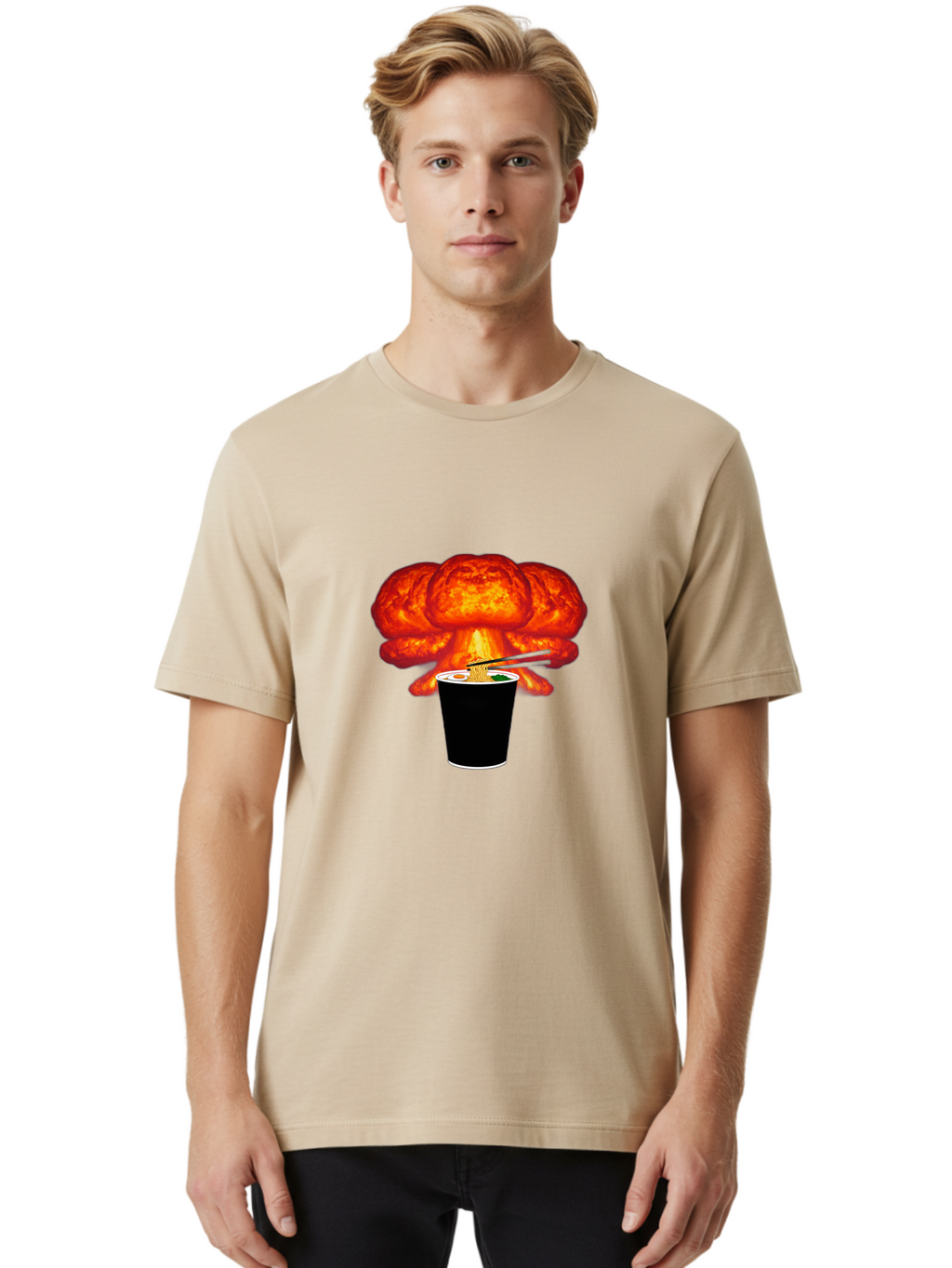 Ramen-Explosion Men'S Graphic Tee, 100% Cotton, Comfortable Casual Summer Wear, Machine Washable, Vintage Camera, Old Camera, Antique Camera, Black Camera, Classic Photography, Photography Equipment, Nostalgic Device, Film Camera, Camera Art Ban275