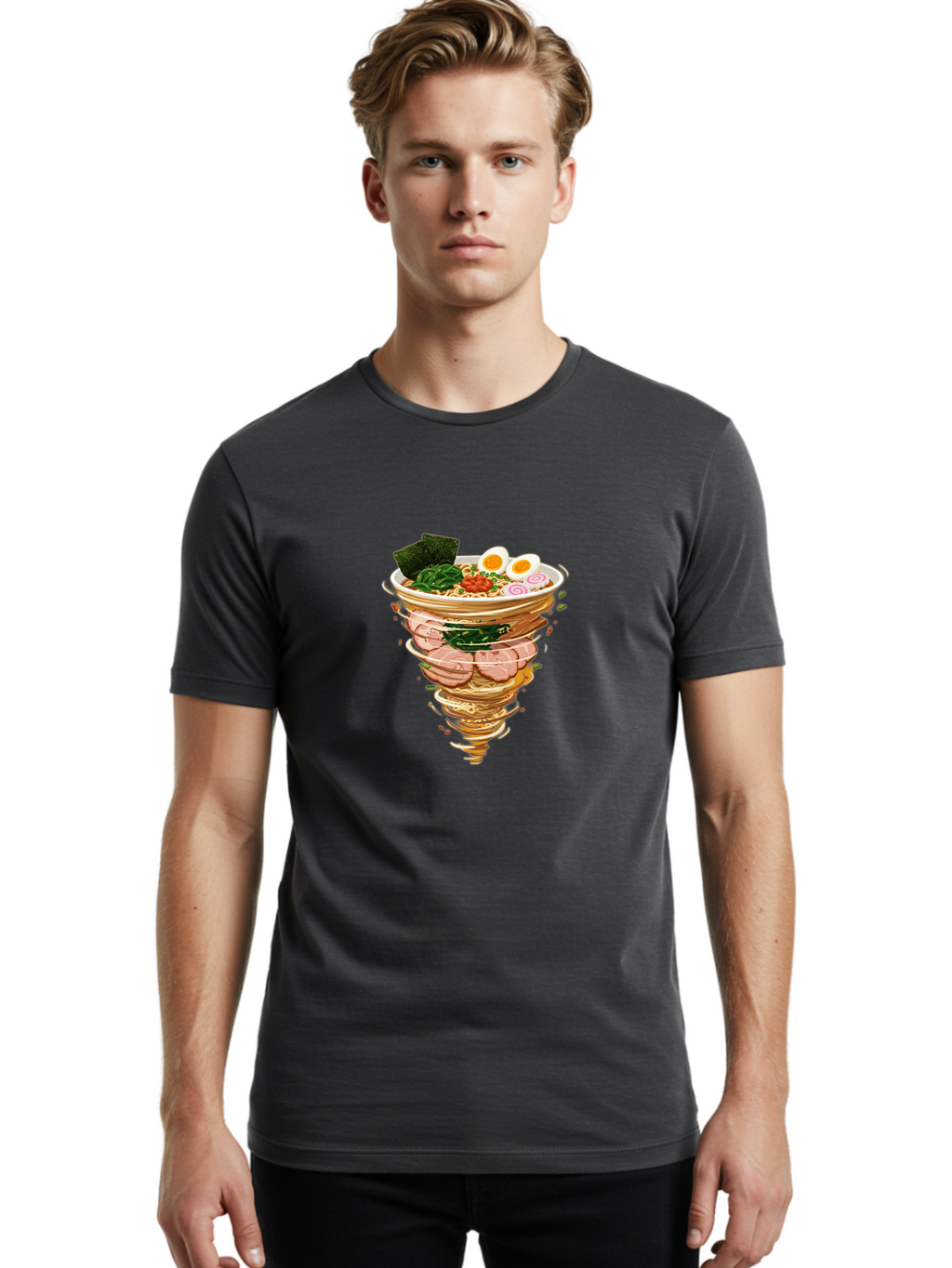 Ramen-Noodle-Swirl-1 Men'S Graphic Tee, 100% Cotton, Comfortable Casual Summer Wear, Machine Washable, Vintage Camera, Old Camera, Antique Camera, Black Camera, Classic Photography, Photography Equipment, Nostalgic Device, Film Camera, Ban280
