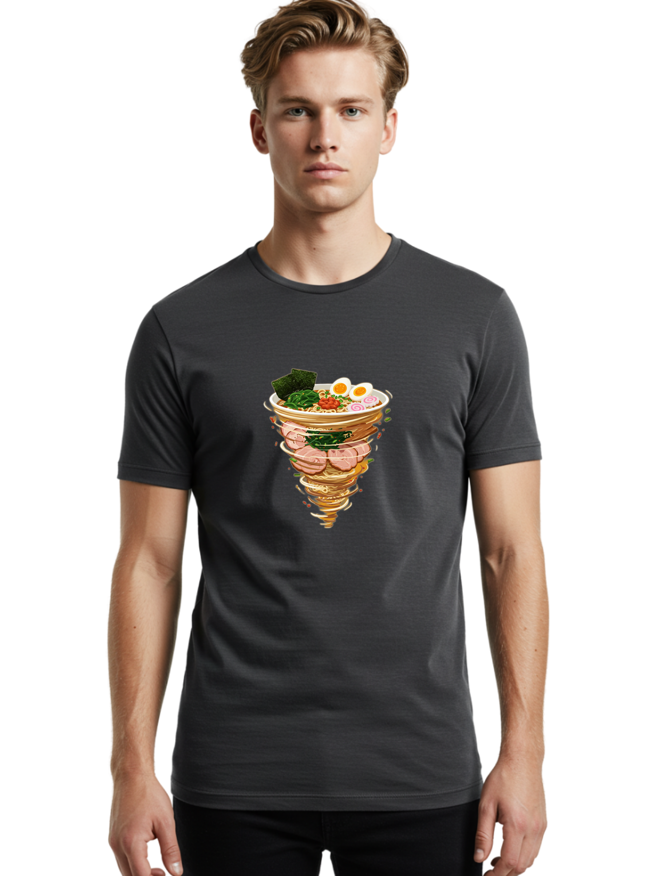 Ramen-Noodle-Swirl-1 Men'S Graphic Tee, 100% Cotton, Comfortable Casual Summer Wear, Machine Washable, Vintage Camera, Old Camera, Antique Camera, Black Camera, Classic Photography, Photography Equipment, Nostalgic Device, Film Camera, Ban280