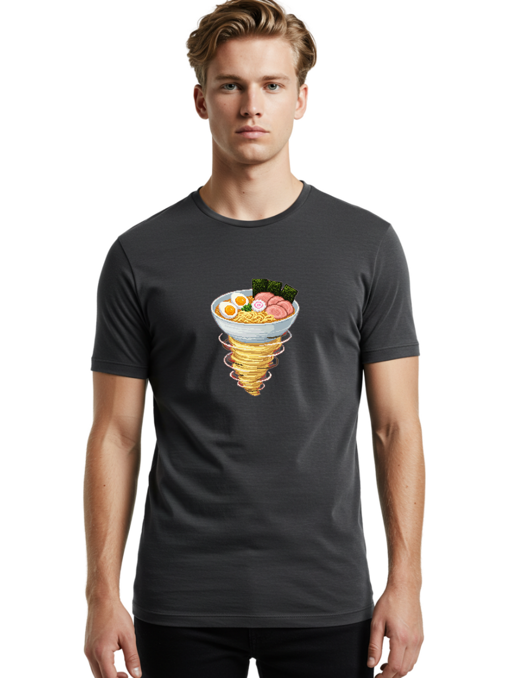 Ramen-Noodle-Tornado Men'S Graphic Tee, 100% Cotton, Comfortable Casual Summer Wear, Machine Washable, Vintage Camera, Old Camera, Antique Camera, Black Camera, Classic Photography, Photography Equipment, Nostalgic Device, Film Camera, Ban283