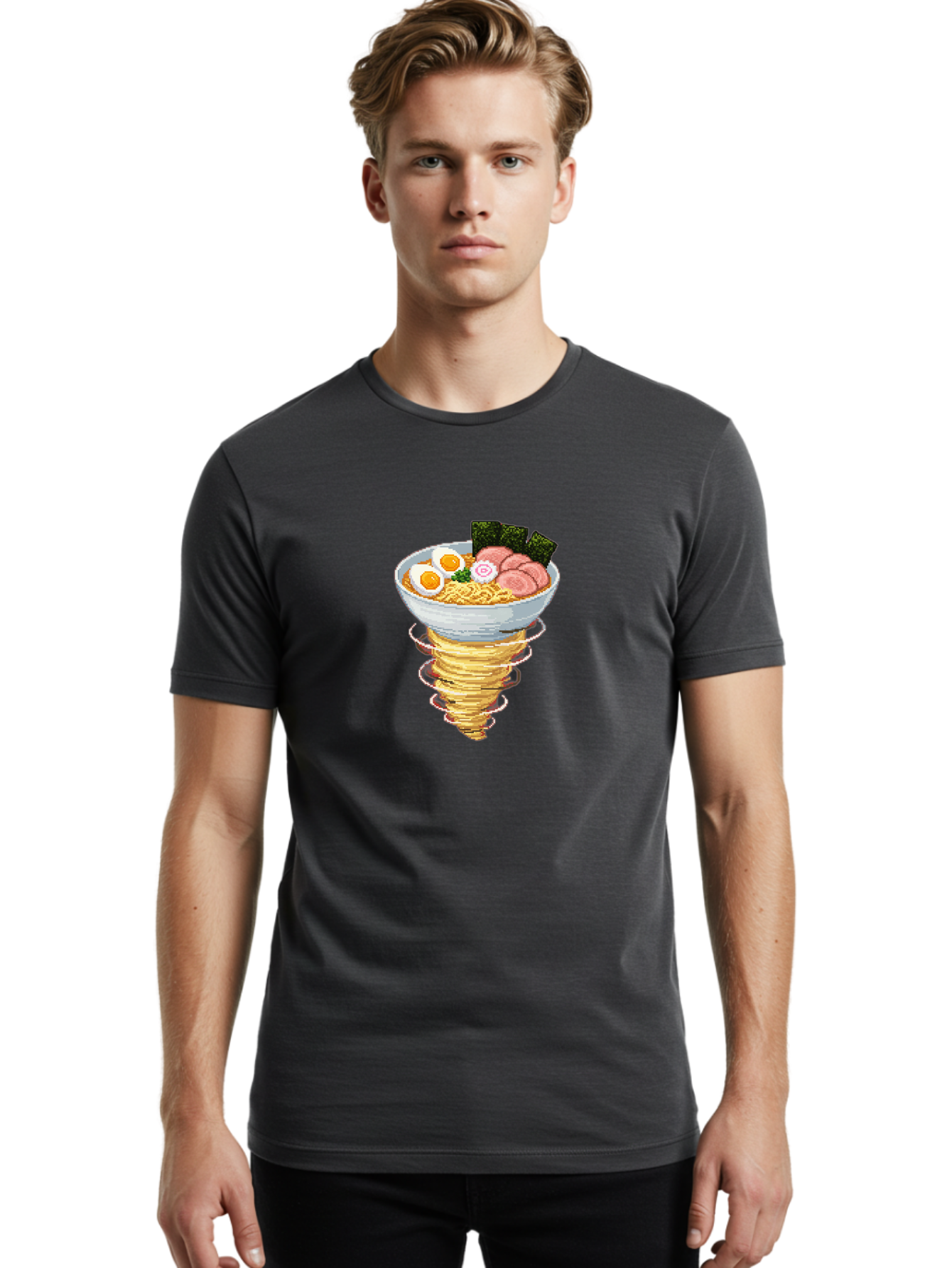 Ramen-Noodle-Tornado Men'S Graphic Tee, 100% Cotton, Comfortable Casual Summer Wear, Machine Washable, Vintage Camera, Old Camera, Antique Camera, Black Camera, Classic Photography, Photography Equipment, Nostalgic Device, Film Camera, Ban283