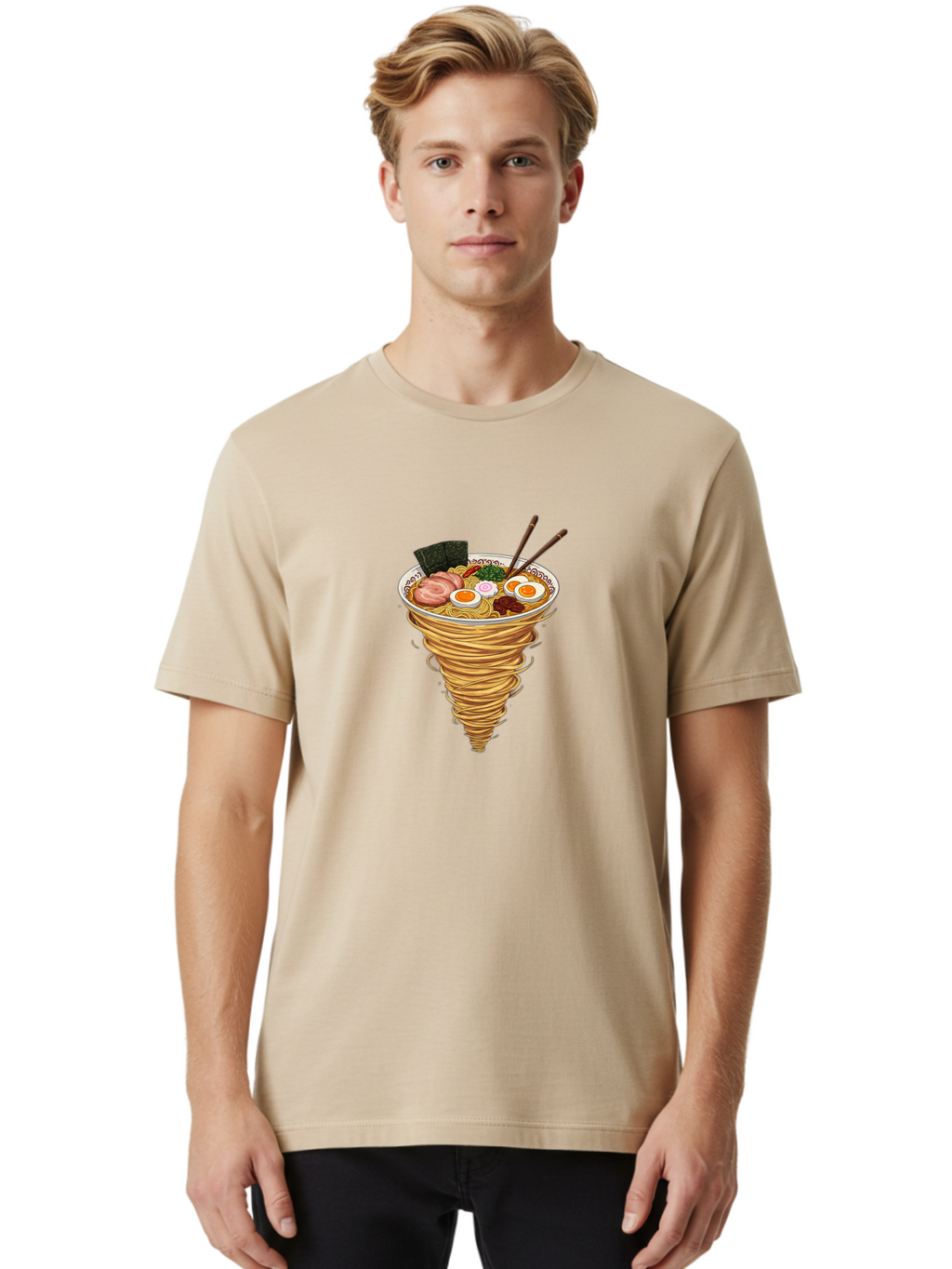 Ramen-Tornado-2 Men'S Graphic Tee, 100% Cotton, Comfortable Casual Summer Wear, Machine Washable, Vintage Camera, Old Camera, Antique Camera, Black Camera, Classic Photography, Photography Equipment, Nostalgic Device, Film Camera, Camera Art Ban287