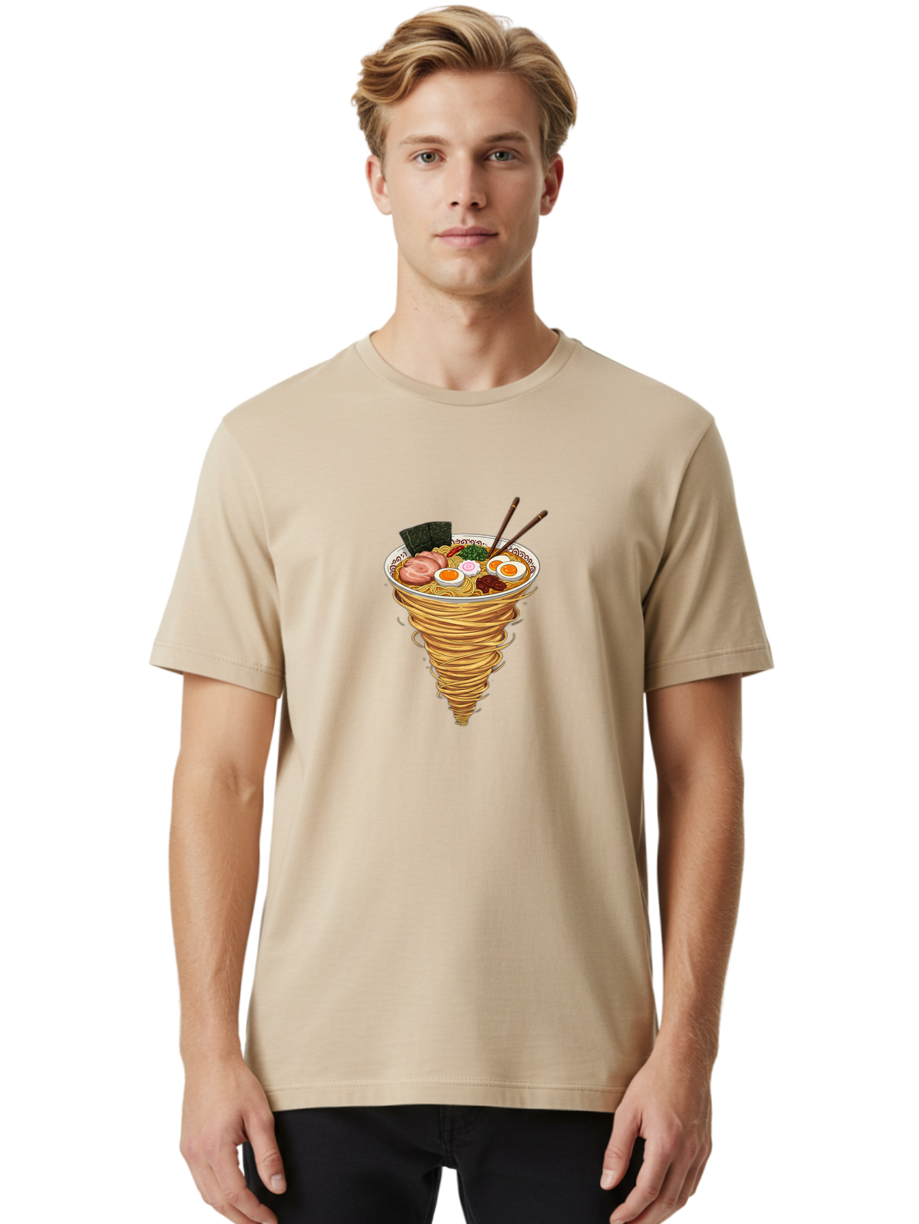 Ramen-Tornado-2 Men'S Graphic Tee, 100% Cotton, Comfortable Casual Summer Wear, Machine Washable, Vintage Camera, Old Camera, Antique Camera, Black Camera, Classic Photography, Photography Equipment, Nostalgic Device, Film Camera, Camera Art Ban287