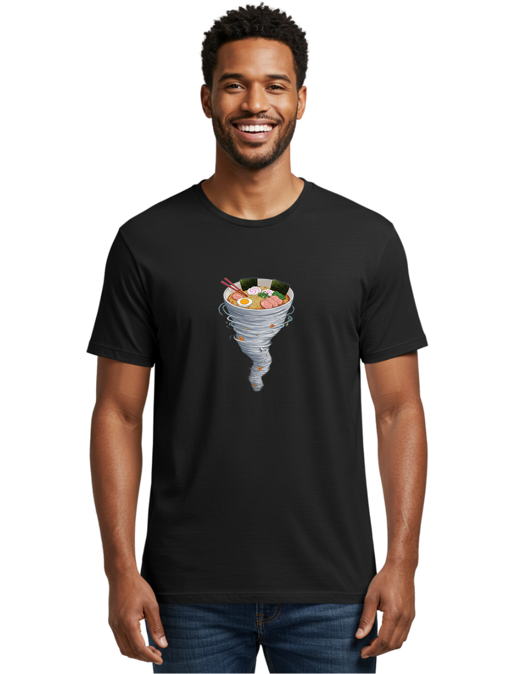 Ramen-Tornado-3 Men'S Graphic Tee, 100% Cotton, Comfortable Casual Summer Wear, Machine Washable, Vintage Camera, Old Camera, Antique Camera, Black Camera, Classic Photography, Photography Equipment, Nostalgic Device, Film Camera, Camera Art Ban288