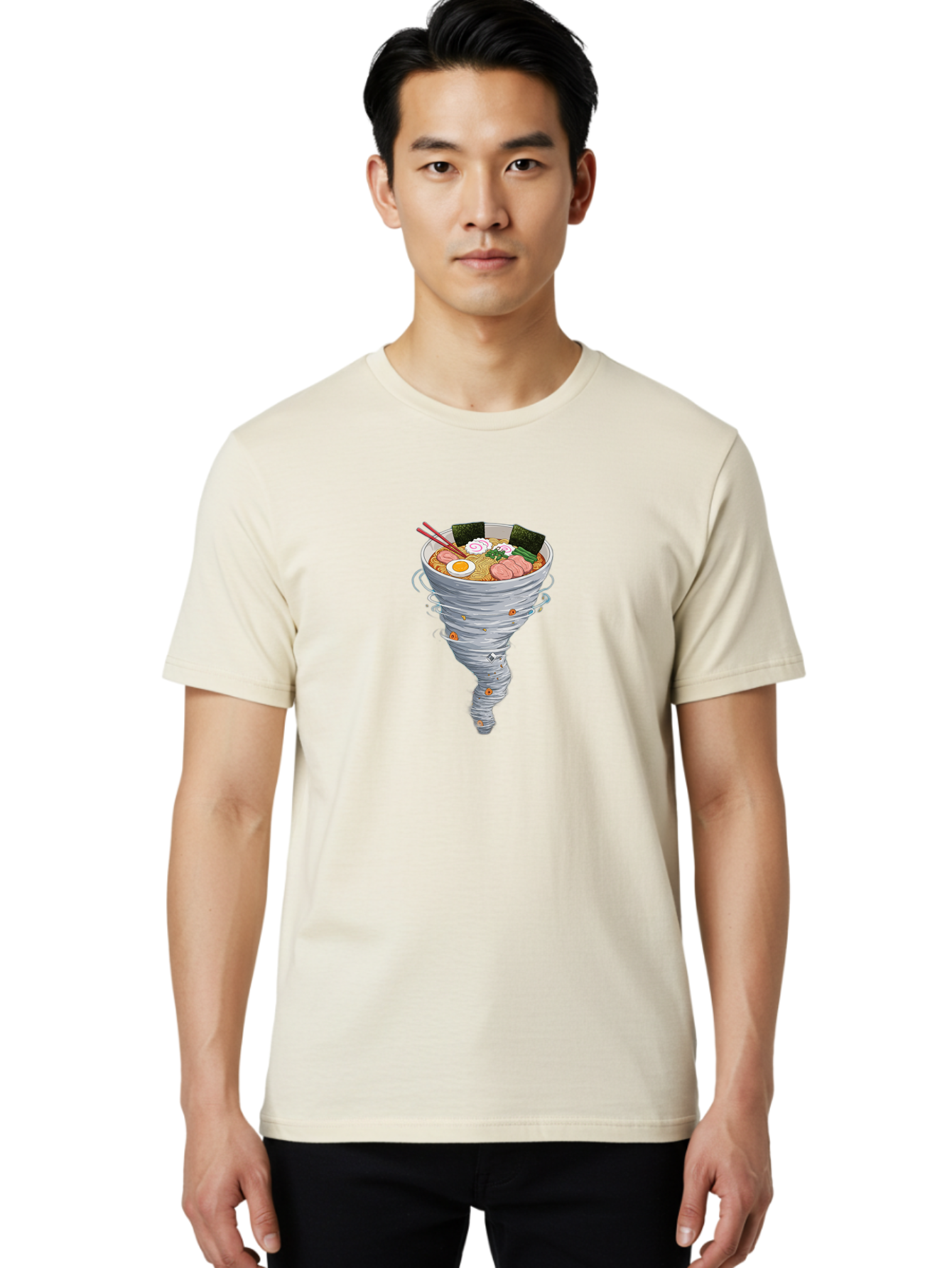 Ramen-Tornado-3 Men'S Graphic Tee, 100% Cotton, Comfortable Casual Summer Wear, Machine Washable, Vintage Camera, Old Camera, Antique Camera, Black Camera, Classic Photography, Photography Equipment, Nostalgic Device, Film Camera, Camera Art Ban288