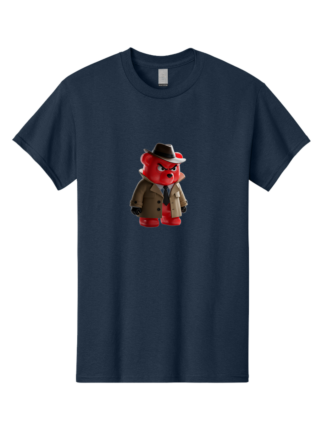 Red-Bear-Detective Men'S Graphic Tee, 100% Cotton, Comfortable Casual Summer Wear, Machine Washable, Vintage Camera, Old Camera, Antique Camera, Black Camera, Classic Photography, Photography Equipment, Nostalgic Device, Film Camera, Ban298