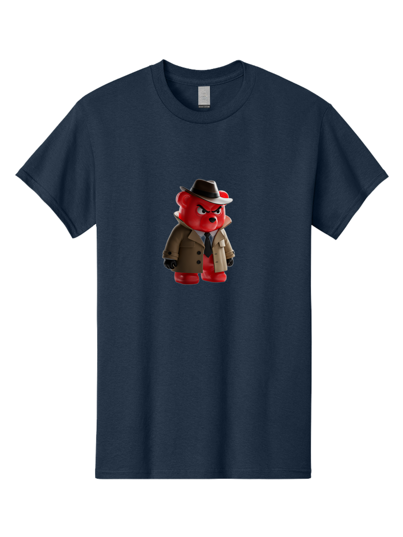 Red-Bear-Detective Men'S Graphic Tee, 100% Cotton, Comfortable Casual Summer Wear, Machine Washable, Vintage Camera, Old Camera, Antique Camera, Black Camera, Classic Photography, Photography Equipment, Nostalgic Device, Film Camera, Ban298