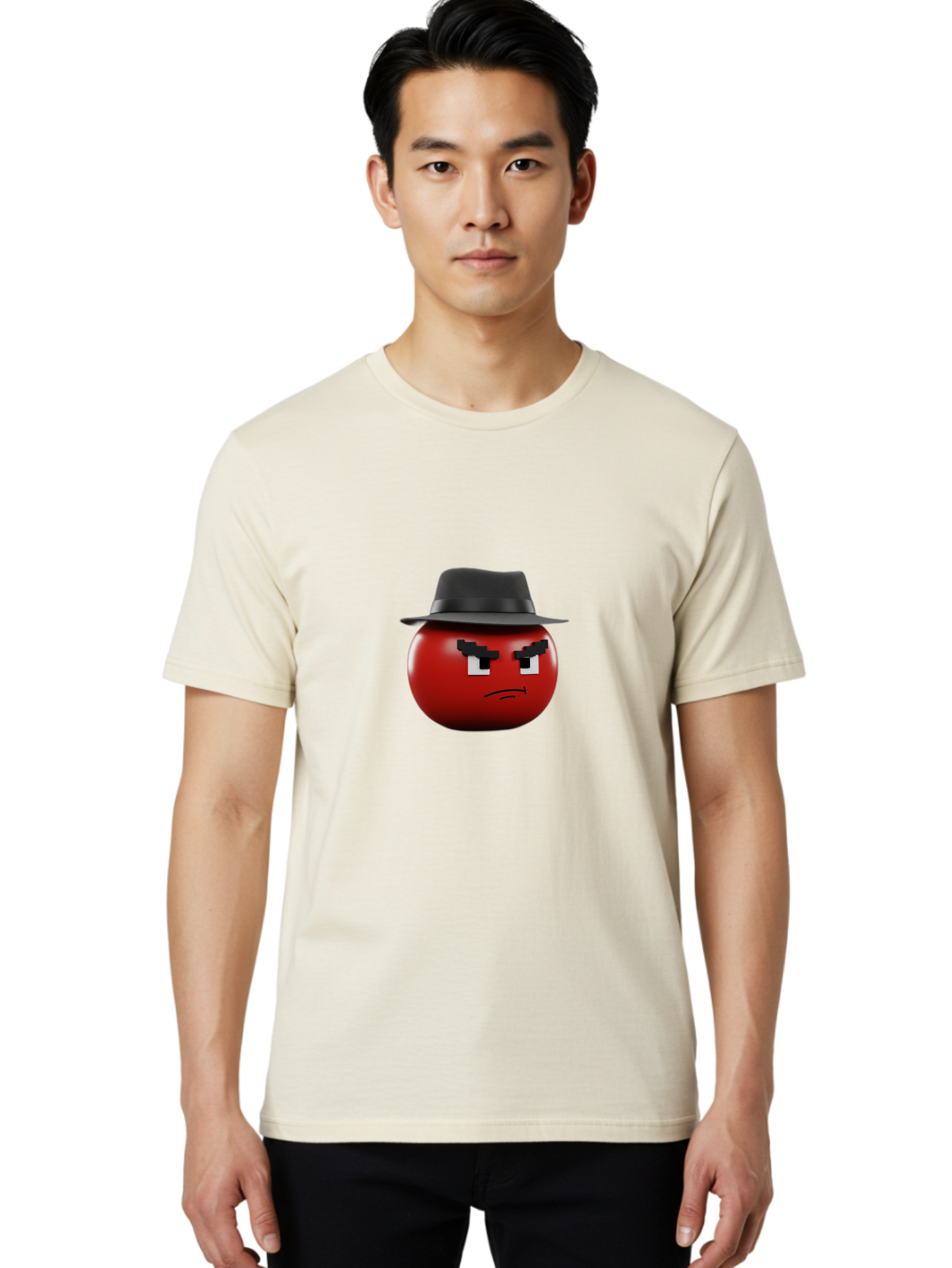 Red-Circle-With-Black-Hat Men'S Graphic Tee, 100% Cotton, Comfortable Casual Summer Wear, Machine Washable, Vintage Camera, Old Camera, Antique Camera, Black Camera, Classic Photography, Photography Equipment, Nostalgic Device, Film Camera, Ban299