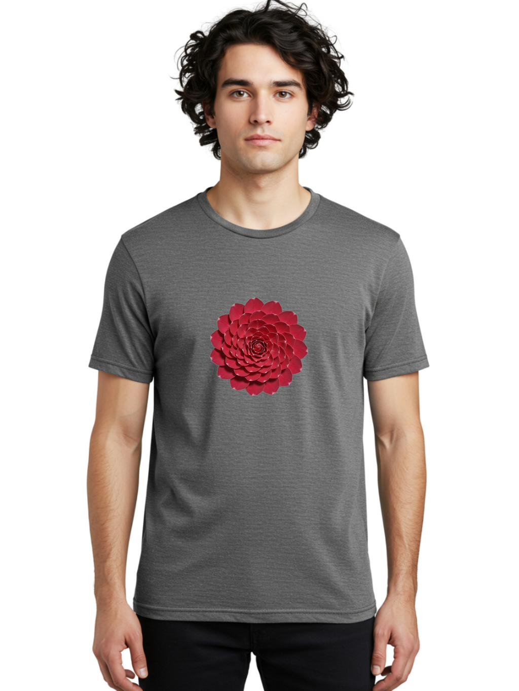 Red-Dahlia Men'S Graphic Tee, 100% Cotton, Comfortable Casual Summer Wear, Machine Washable, Vintage Camera, Old Camera, Antique Camera, Black Camera, Classic Photography, Photography Equipment, Nostalgic Device, Film Camera, Camera Art Ban300