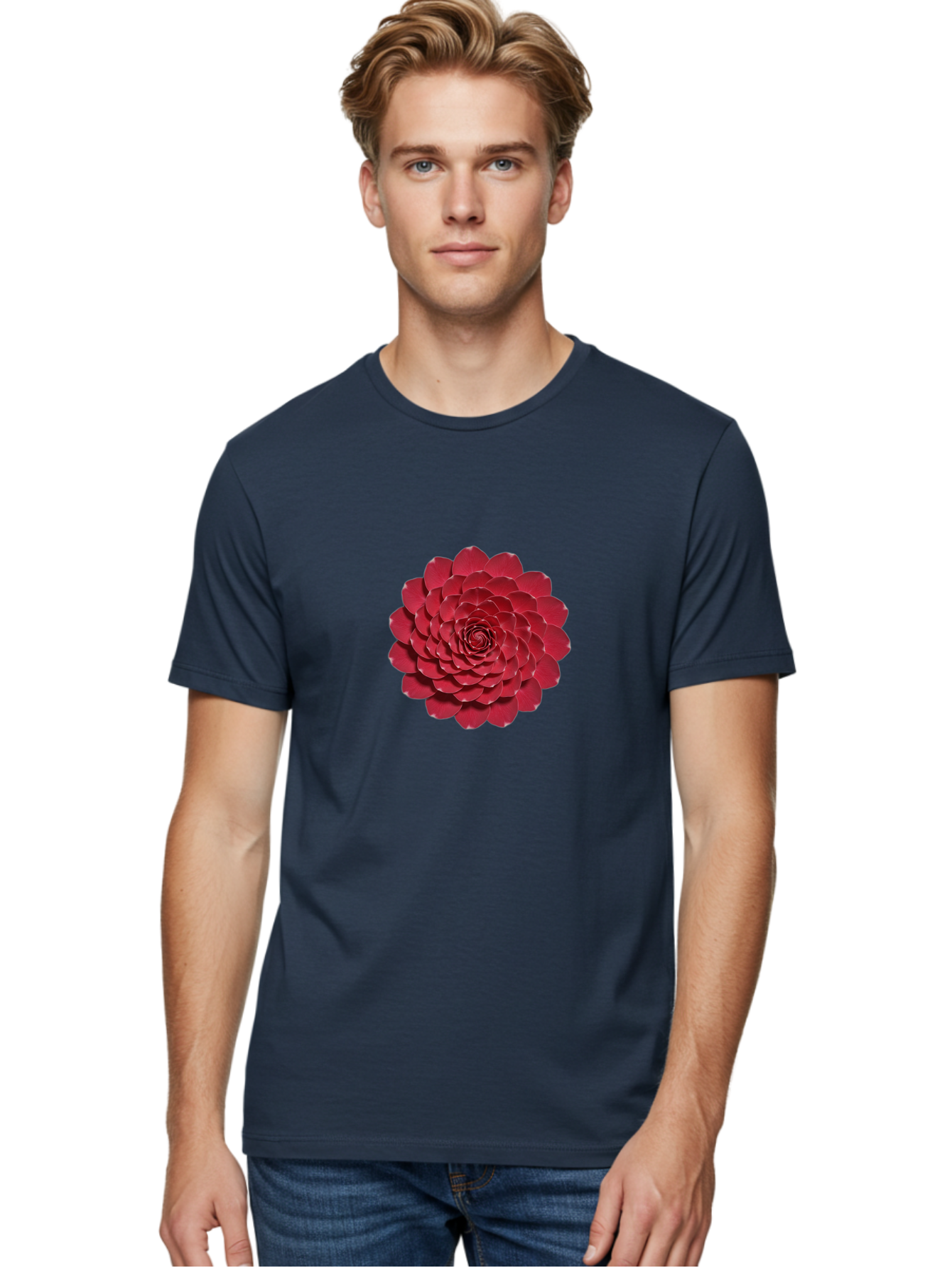 Red-Dahlia Men'S Graphic Tee, 100% Cotton, Comfortable Casual Summer Wear, Machine Washable, Vintage Camera, Old Camera, Antique Camera, Black Camera, Classic Photography, Photography Equipment, Nostalgic Device, Film Camera, Camera Art Ban300