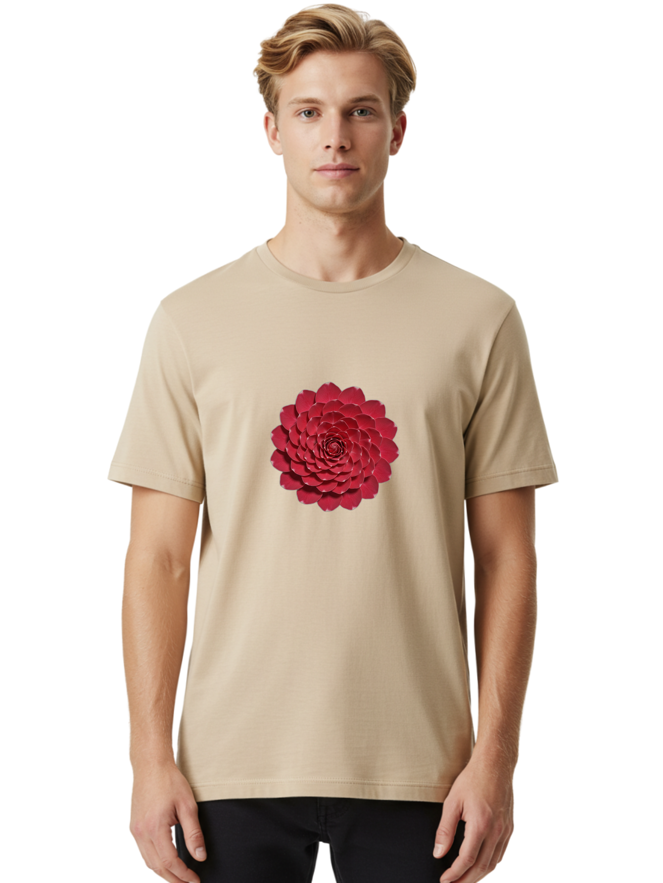 Red-Dahlia Men'S Graphic Tee, 100% Cotton, Comfortable Casual Summer Wear, Machine Washable, Vintage Camera, Old Camera, Antique Camera, Black Camera, Classic Photography, Photography Equipment, Nostalgic Device, Film Camera, Camera Art Ban300