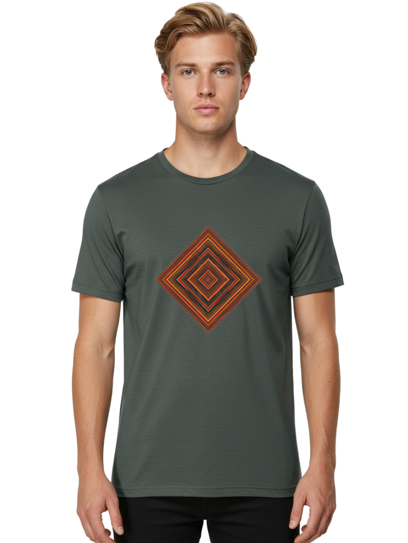 Red-Diamond-Pattern Men'S Graphic Tee, 100% Cotton, Comfortable Casual Summer Wear, Machine Washable, Vintage Camera, Old Camera, Antique Camera, Black Camera, Classic Photography, Photography Equipment, Nostalgic Device, Film Camera, Ban301