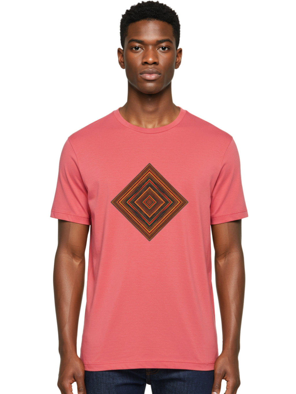 Red-Diamond-Pattern Men'S Graphic Tee, 100% Cotton, Comfortable Casual Summer Wear, Machine Washable, Vintage Camera, Old Camera, Antique Camera, Black Camera, Classic Photography, Photography Equipment, Nostalgic Device, Film Camera, Ban301