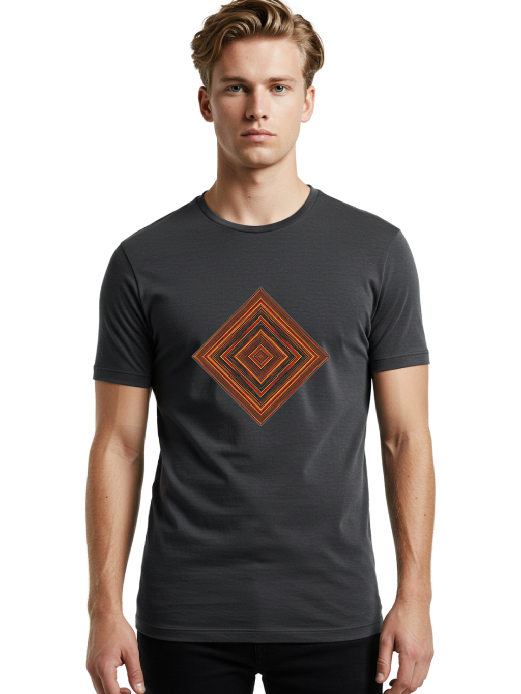 Red-Diamond-Pattern Men'S Graphic Tee, 100% Cotton, Comfortable Casual Summer Wear, Machine Washable, Vintage Camera, Old Camera, Antique Camera, Black Camera, Classic Photography, Photography Equipment, Nostalgic Device, Film Camera, Ban301