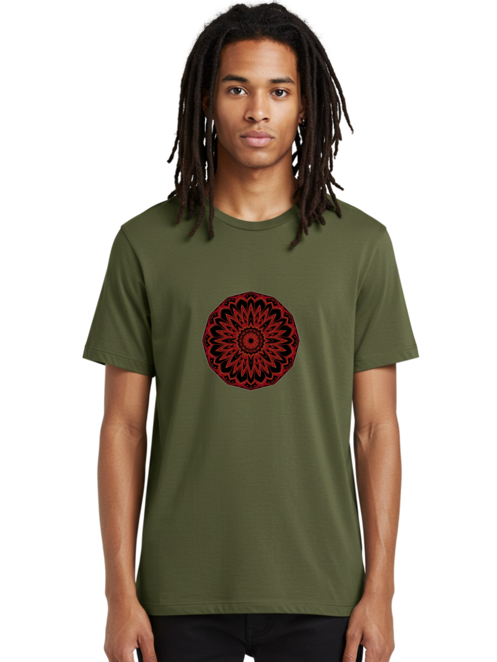 Red-Mandala Men'S Graphic Tee, 100% Cotton, Comfortable Casual Summer Wear, Machine Washable, Vintage Camera, Old Camera, Antique Camera, Black Camera, Classic Photography, Photography Equipment, Nostalgic Device, Film Camera, Camera Art Ban305