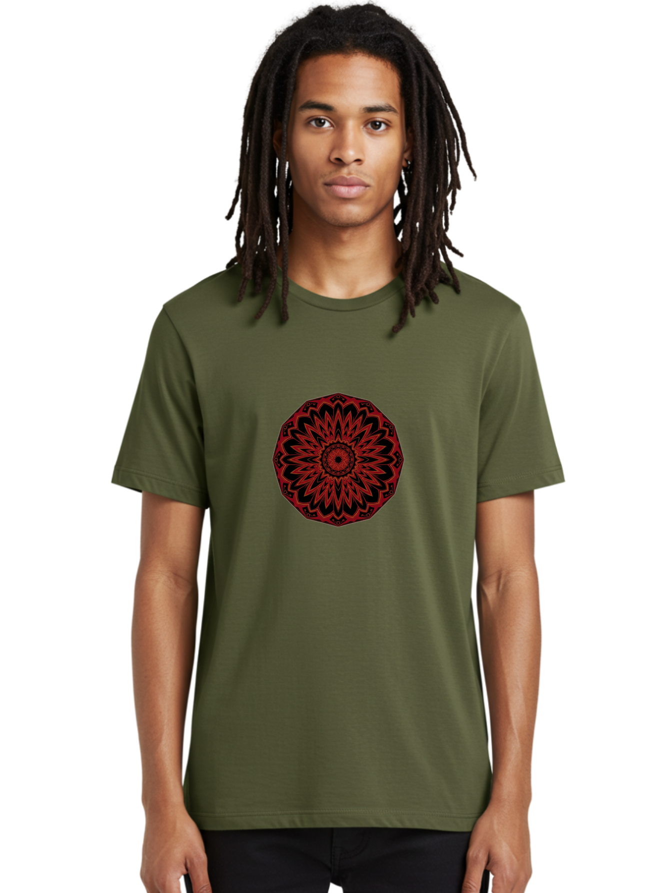 Red-Mandala Men'S Graphic Tee, 100% Cotton, Comfortable Casual Summer Wear, Machine Washable, Vintage Camera, Old Camera, Antique Camera, Black Camera, Classic Photography, Photography Equipment, Nostalgic Device, Film Camera, Camera Art Ban305