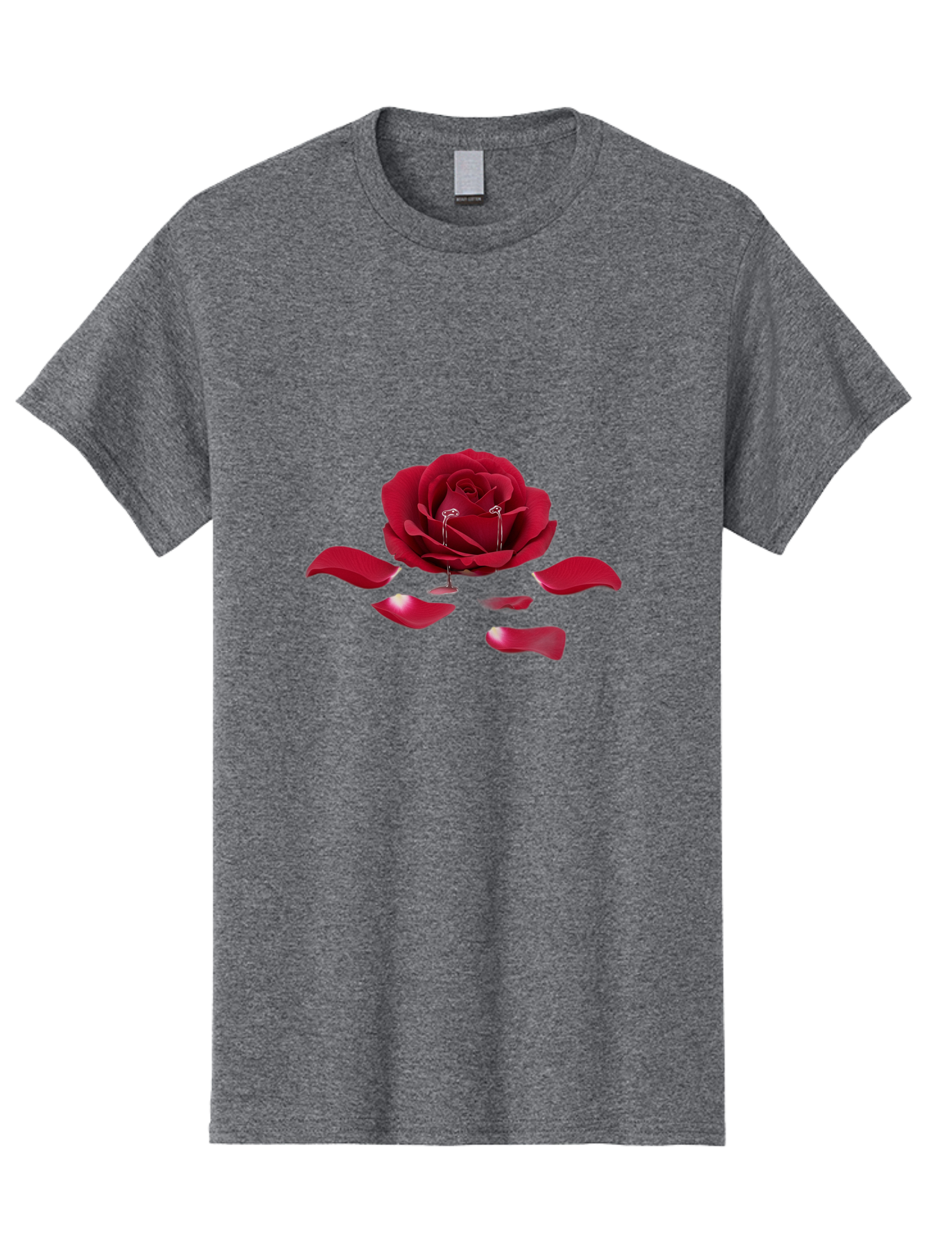 Red-Rose-Earrings Men'S Graphic Tee, 100% Cotton, Comfortable Casual Summer Wear, Machine Washable, Vintage Camera, Old Camera, Antique Camera, Black Camera, Classic Photography, Photography Equipment, Nostalgic Device, Film Camera, Camera Art Ban309