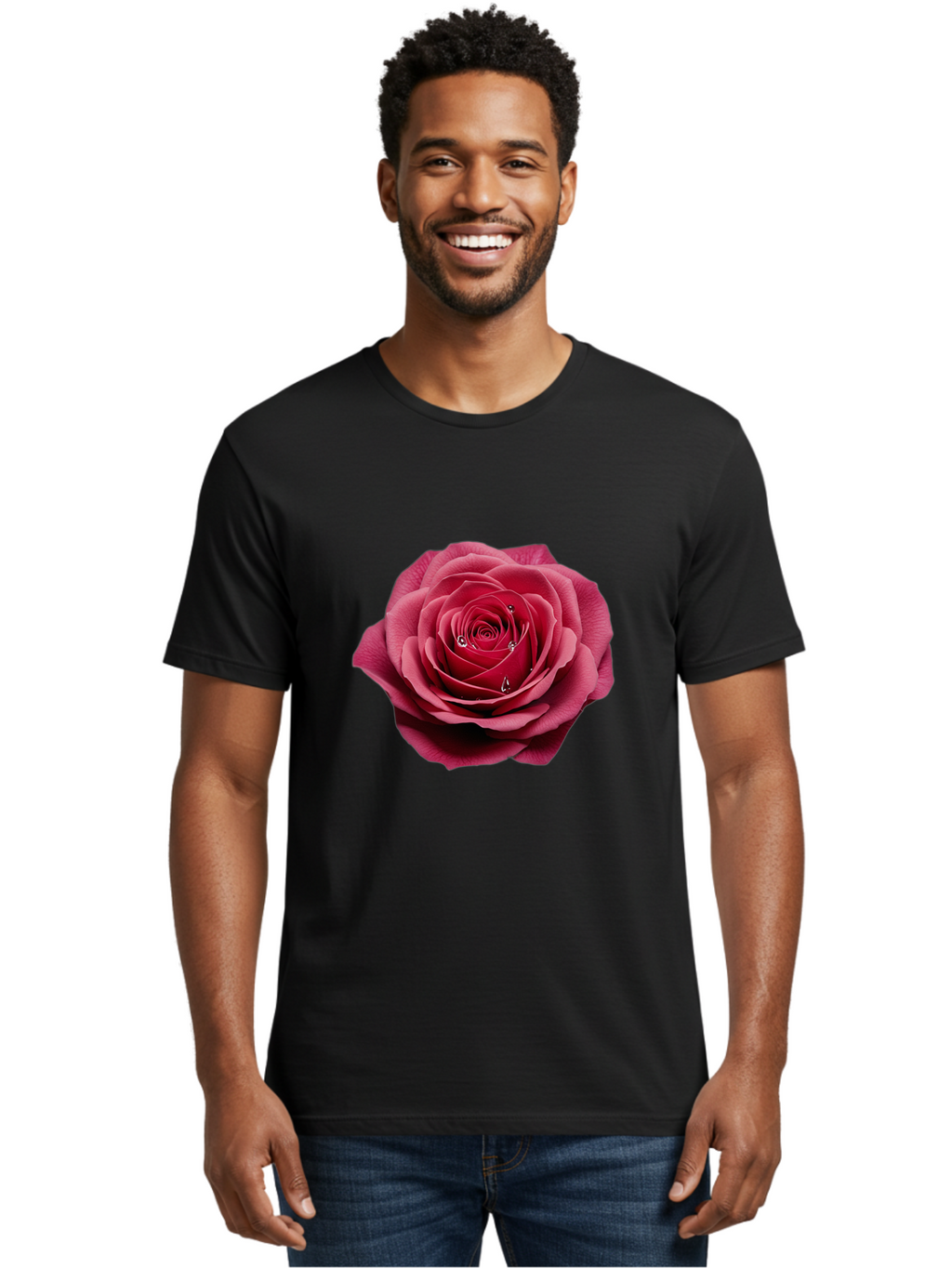 Red-Rose Men'S Graphic Tee, 100% Cotton, Comfortable Casual Summer Wear, Machine Washable, Vintage Camera, Old Camera, Antique Camera, Black Camera, Classic Photography, Photography Equipment, Nostalgic Device, Film Camera, Camera Art Ban310