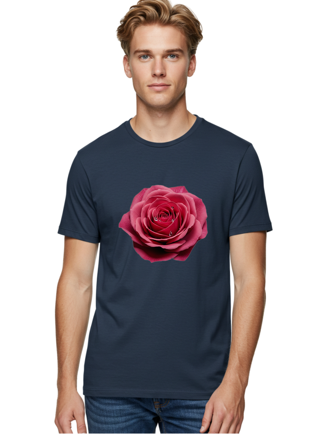 Red-Rose Men'S Graphic Tee, 100% Cotton, Comfortable Casual Summer Wear, Machine Washable, Vintage Camera, Old Camera, Antique Camera, Black Camera, Classic Photography, Photography Equipment, Nostalgic Device, Film Camera, Camera Art Ban310