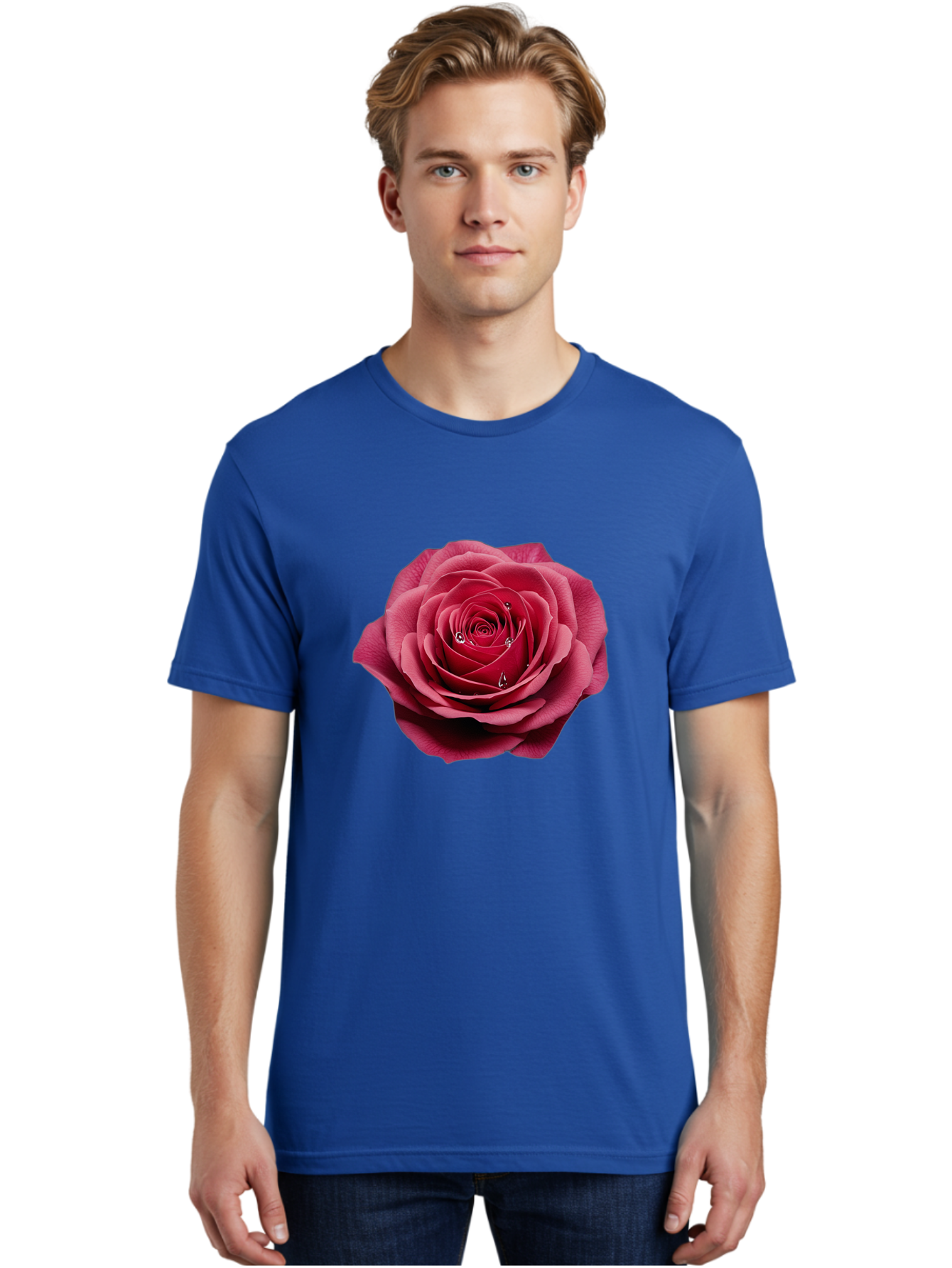Red-Rose Men'S Graphic Tee, 100% Cotton, Comfortable Casual Summer Wear, Machine Washable, Vintage Camera, Old Camera, Antique Camera, Black Camera, Classic Photography, Photography Equipment, Nostalgic Device, Film Camera, Camera Art Ban310