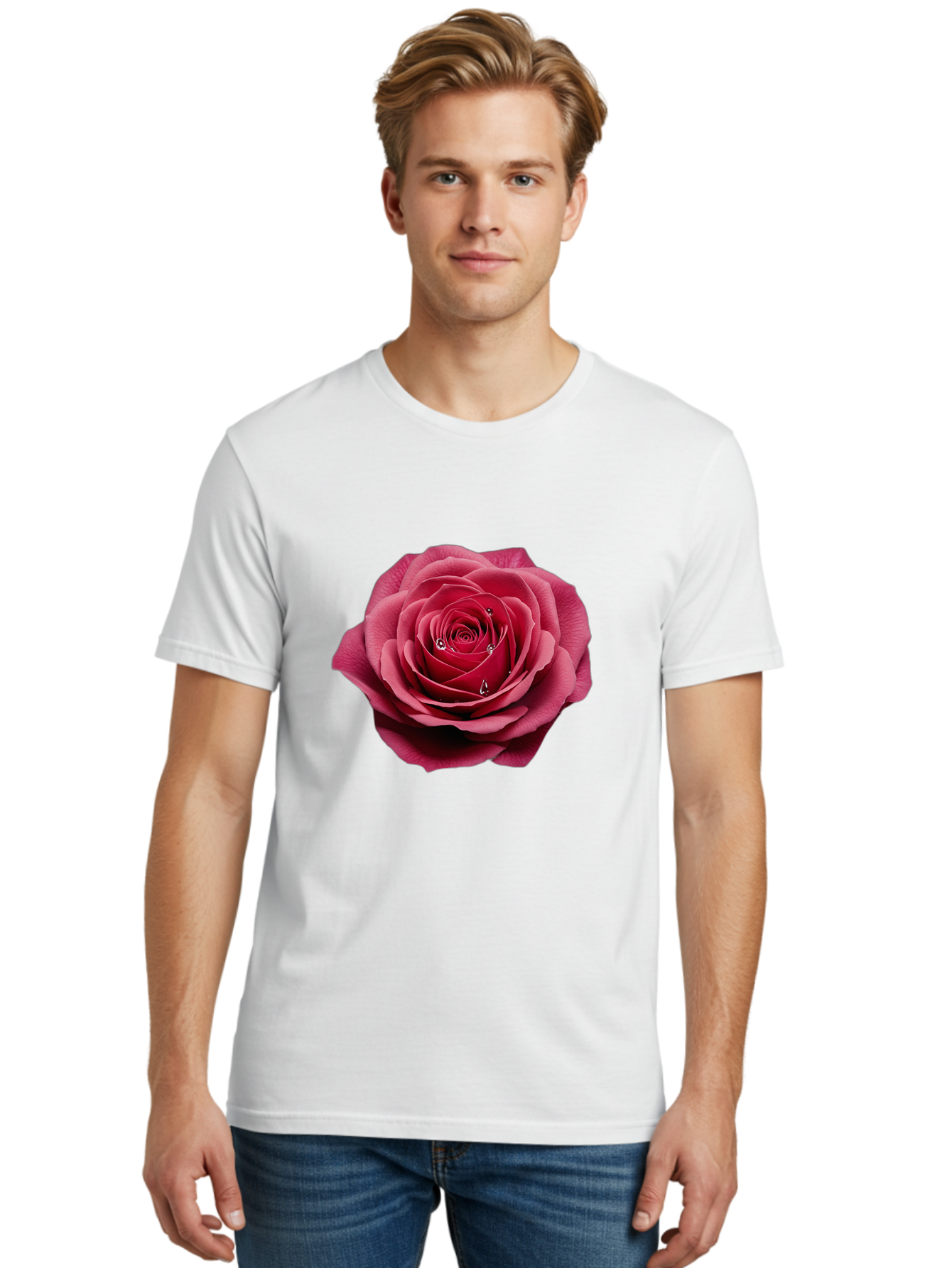 Red-Rose Men'S Graphic Tee, 100% Cotton, Comfortable Casual Summer Wear, Machine Washable, Vintage Camera, Old Camera, Antique Camera, Black Camera, Classic Photography, Photography Equipment, Nostalgic Device, Film Camera, Camera Art Ban310
