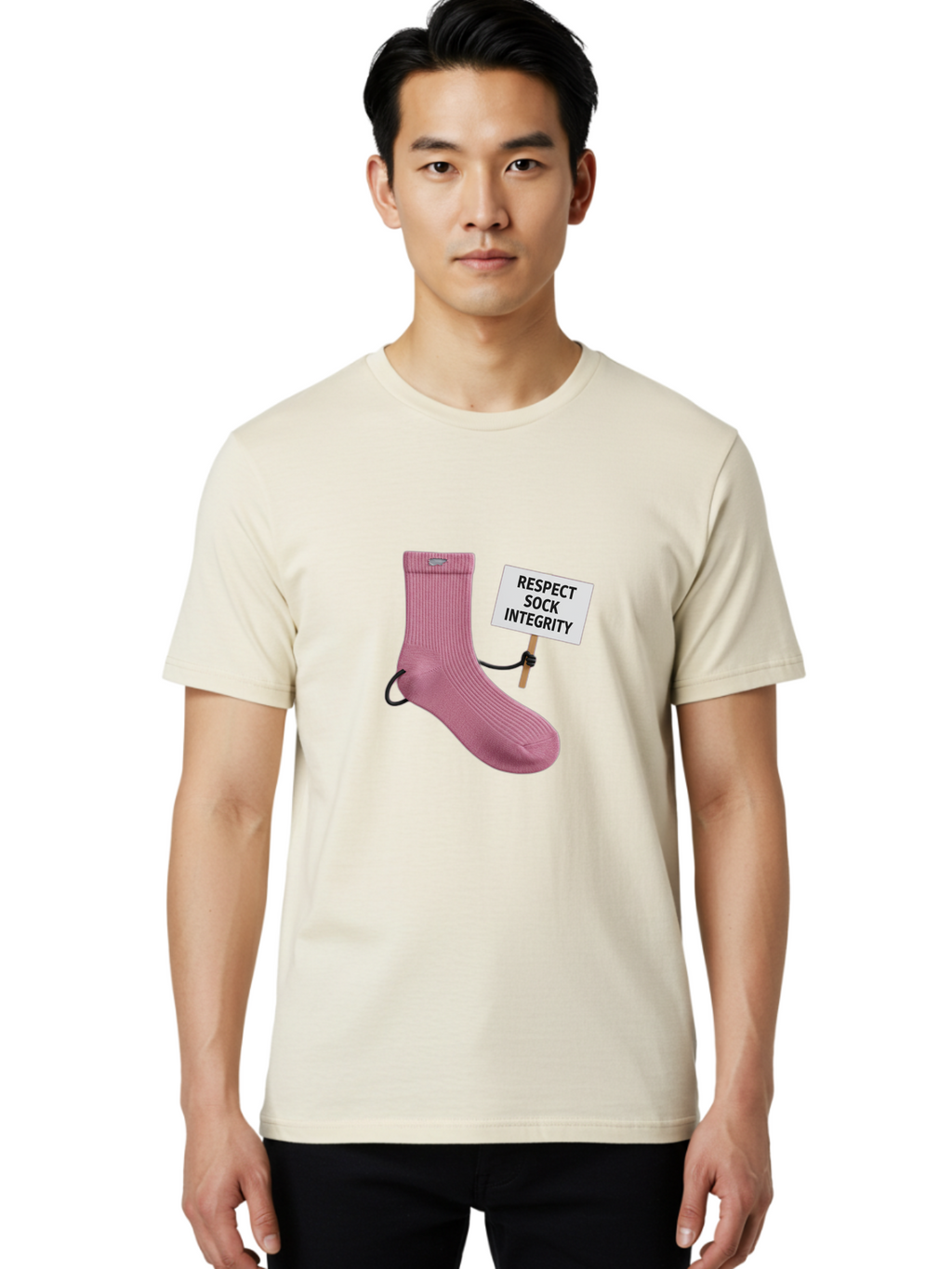 Respect-Sock-Integrity Men'S Graphic Tee, 100% Cotton, Comfortable Casual Summer Wear, Machine Washable, Vintage Camera, Old Camera, Antique Camera, Black Camera, Classic Photography, Photography Equipment, Nostalgic Device, Film Camera, Ban314