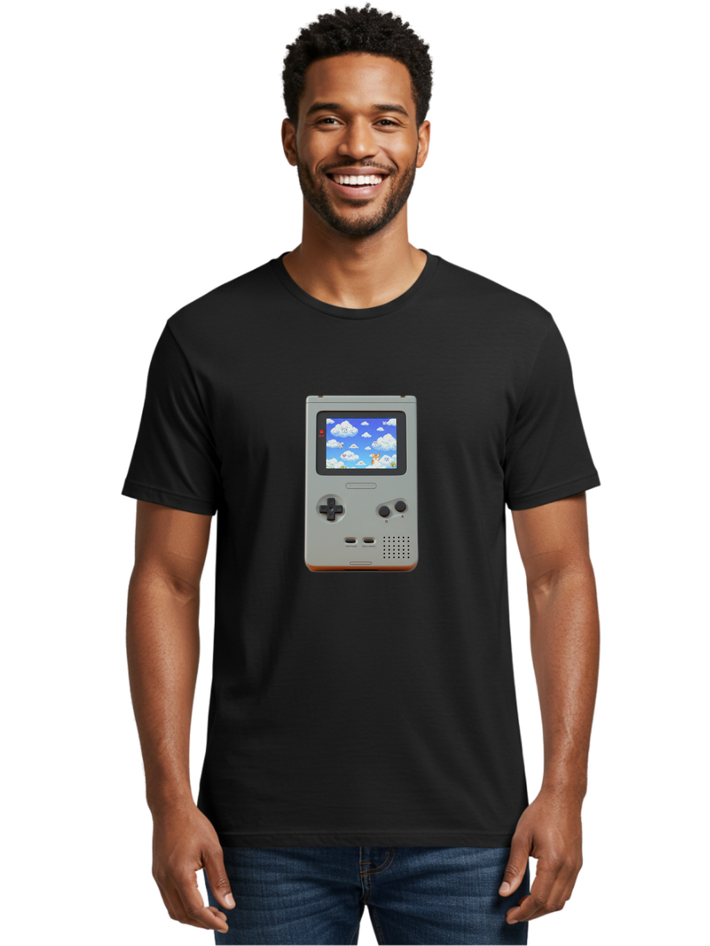 Retro-Game-Console-1 Men'S Graphic Tee, 100% Cotton, Comfortable Casual Summer Wear, Machine Washable, Vintage Camera, Old Camera, Antique Camera, Black Camera, Classic Photography, Photography Equipment, Nostalgic Device, Film Camera, Ban315