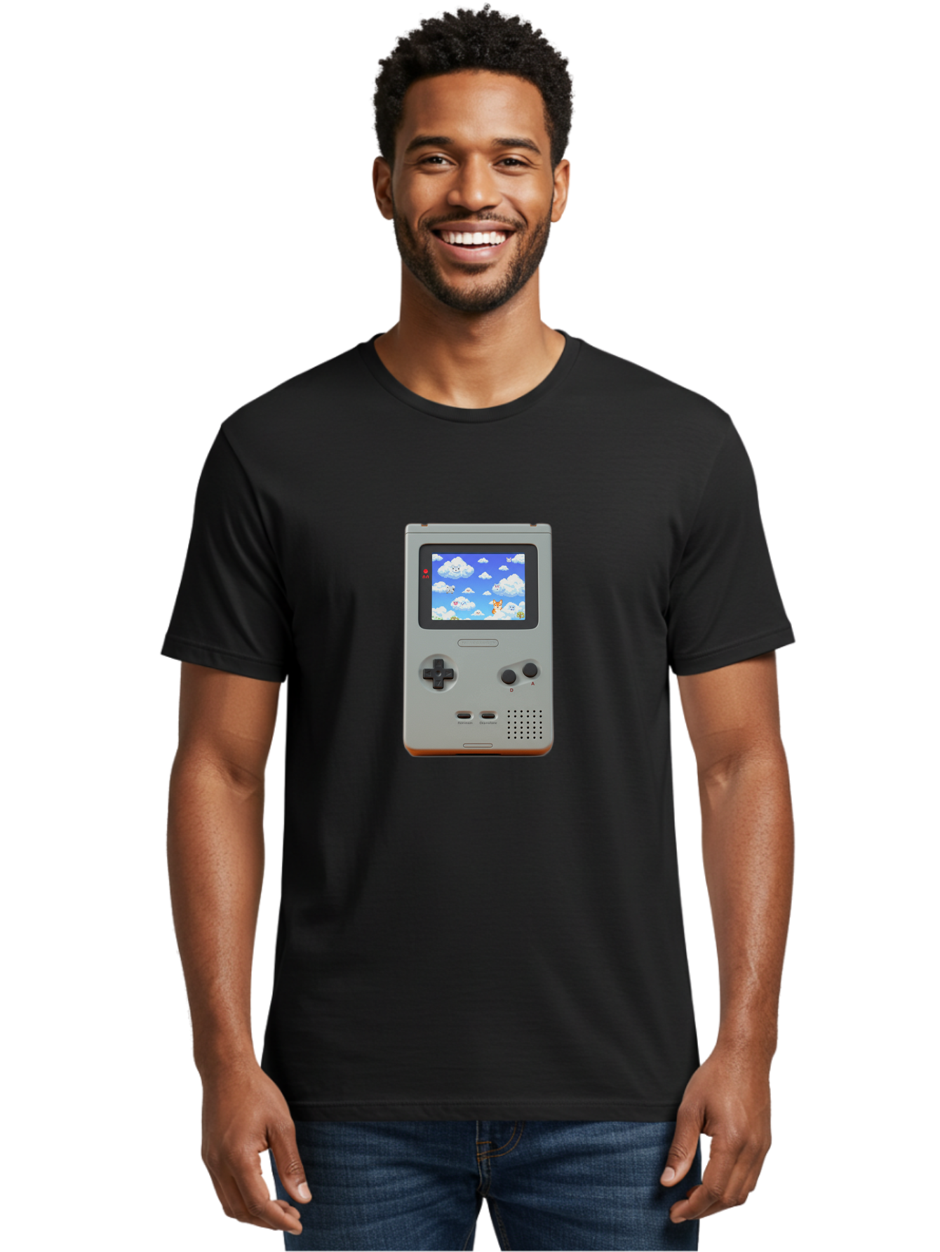 Retro-Game-Console-1 Men'S Graphic Tee, 100% Cotton, Comfortable Casual Summer Wear, Machine Washable, Vintage Camera, Old Camera, Antique Camera, Black Camera, Classic Photography, Photography Equipment, Nostalgic Device, Film Camera, Ban315