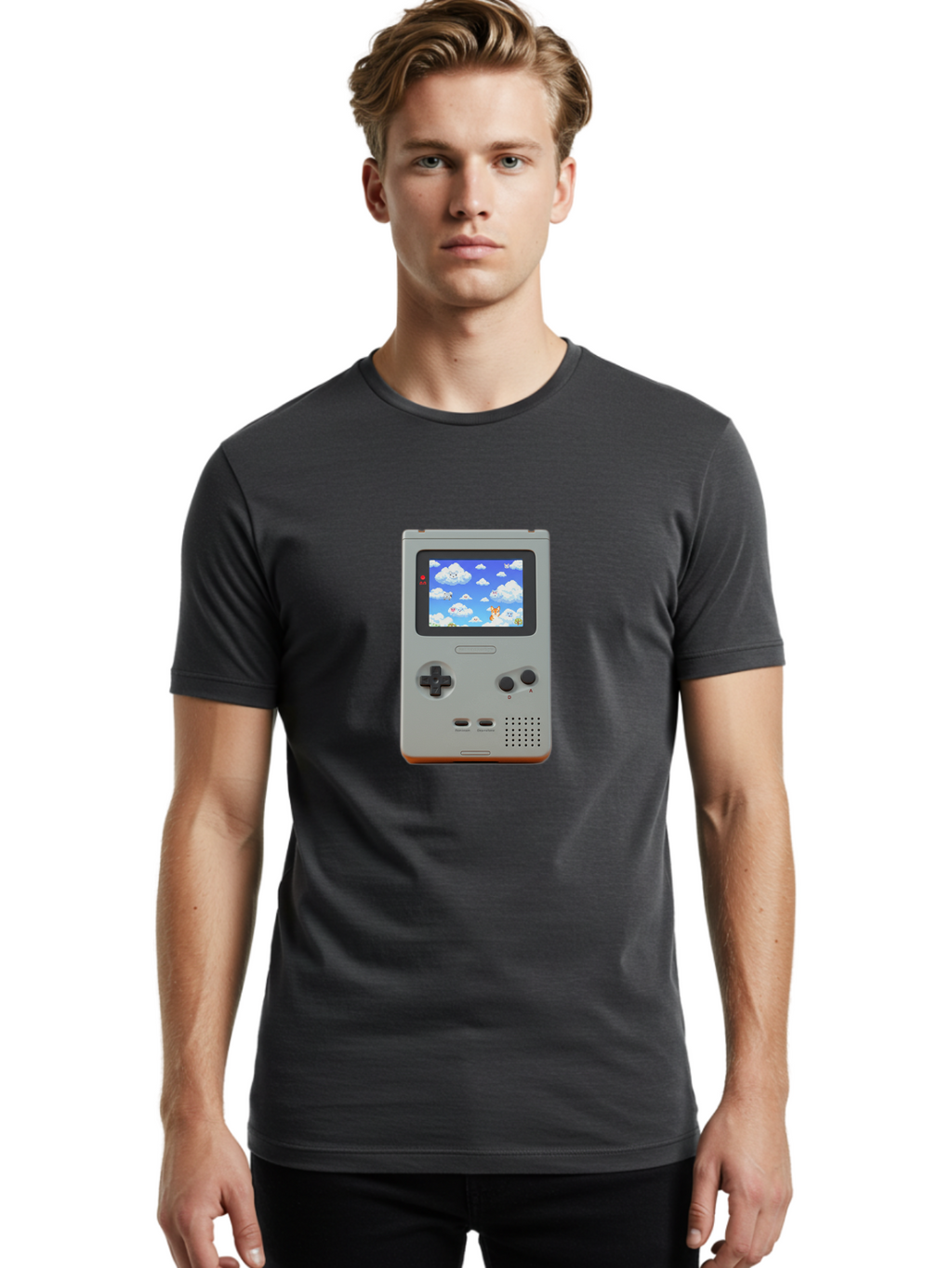 Retro-Game-Console-1 Men'S Graphic Tee, 100% Cotton, Comfortable Casual Summer Wear, Machine Washable, Vintage Camera, Old Camera, Antique Camera, Black Camera, Classic Photography, Photography Equipment, Nostalgic Device, Film Camera, Ban315