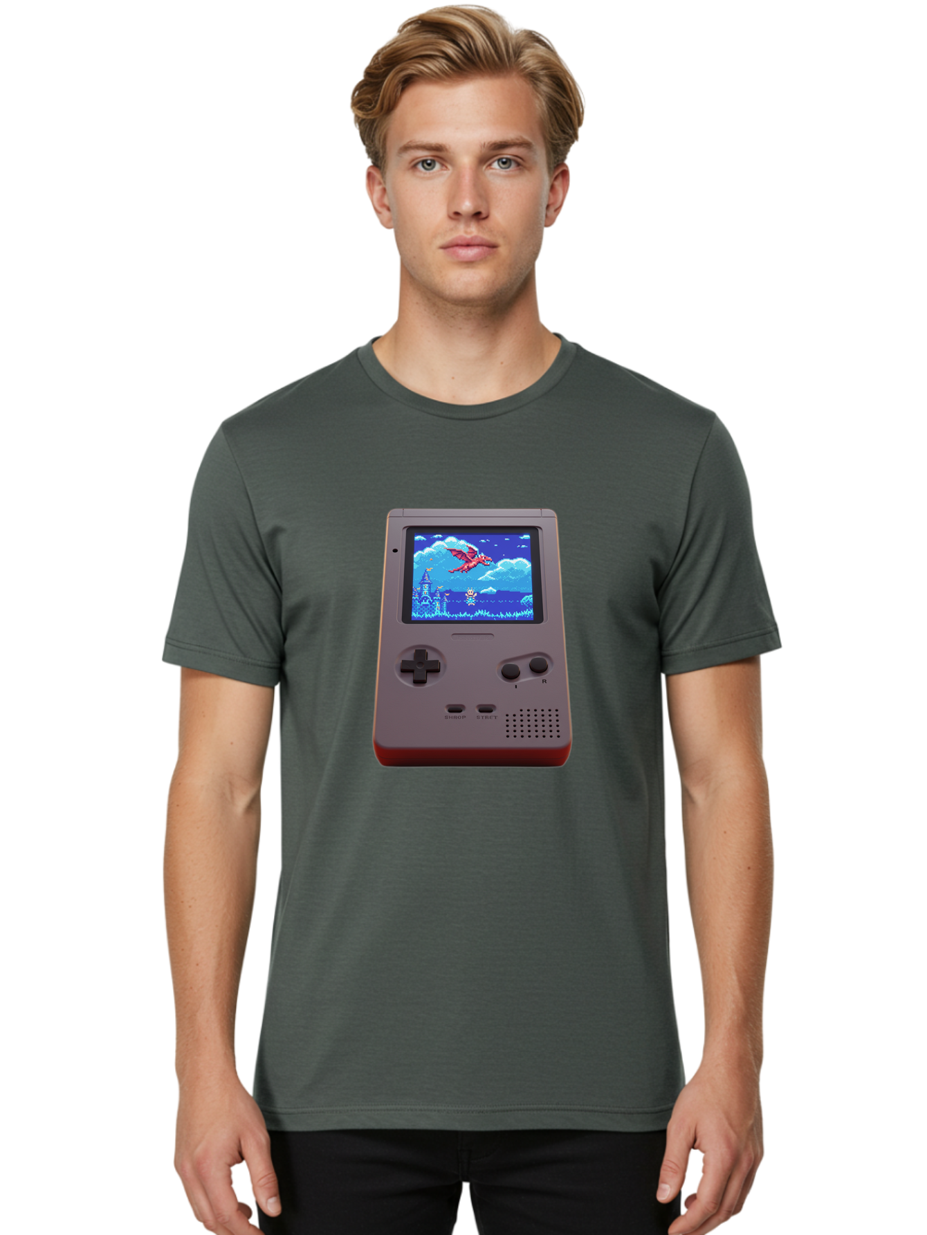 Retro-Game-Console Men'S Graphic Tee, 100% Cotton, Comfortable Casual Summer Wear, Machine Washable, Vintage Camera, Old Camera, Antique Camera, Black Camera, Classic Photography, Photography Equipment, Nostalgic Device, Film Camera, Ban316