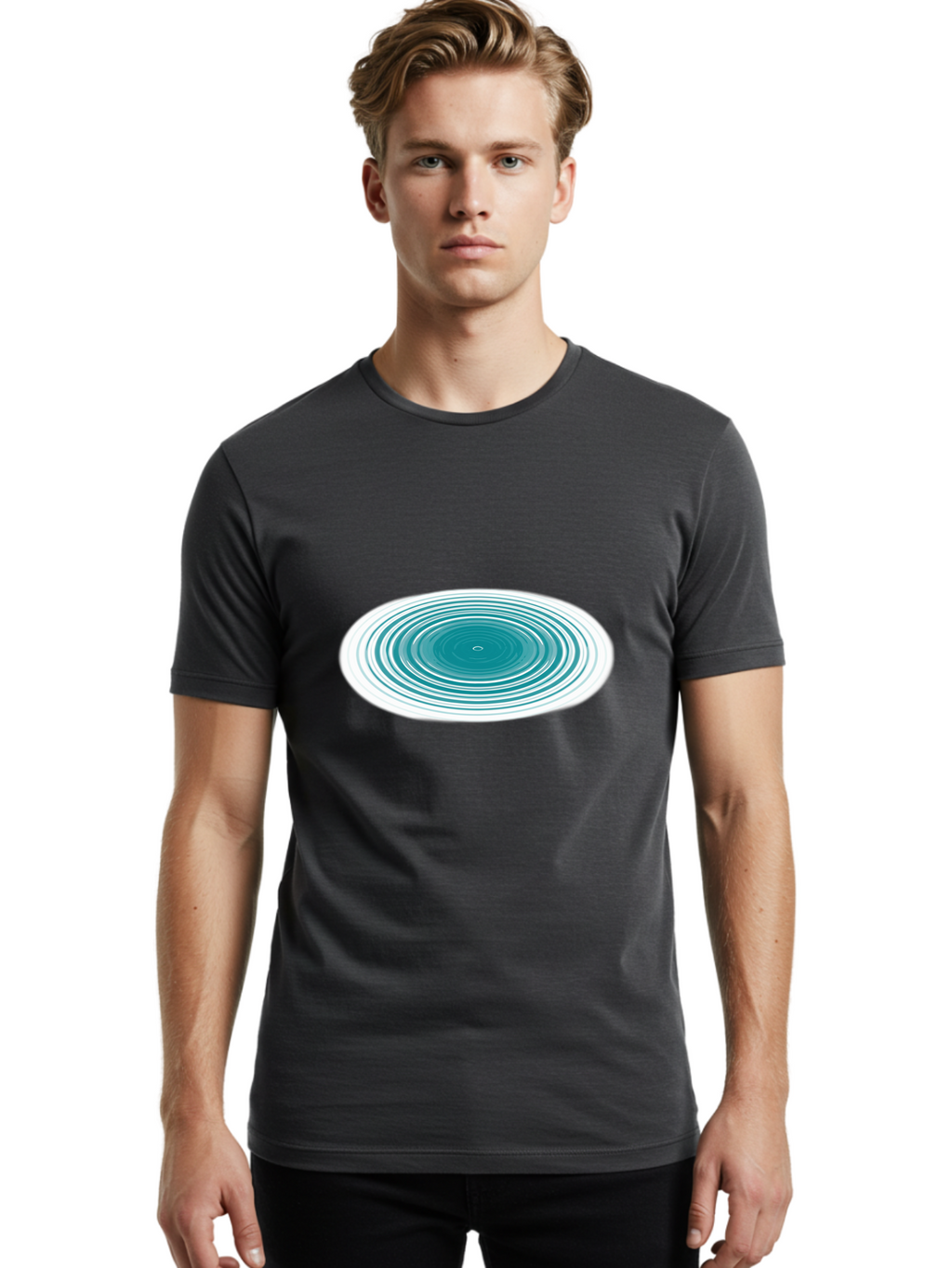 Ripple-Effect Men'S Graphic Tee, 100% Cotton, Comfortable Casual Summer Wear, Machine Washable, Vintage Camera, Old Camera, Antique Camera, Black Camera, Classic Photography, Photography Equipment, Nostalgic Device, Film Camera, Camera Art Ban319