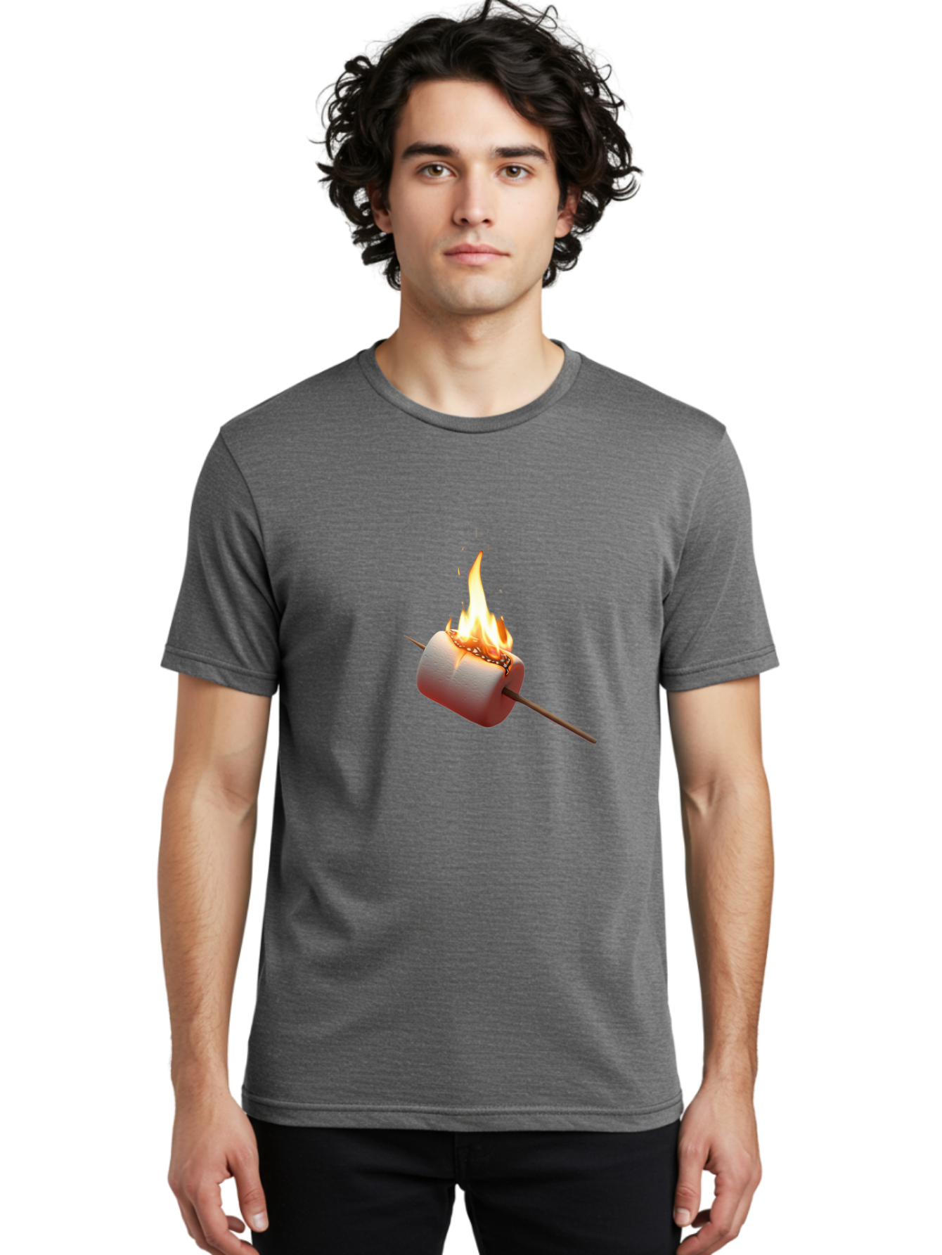 Roasting-Marshmallow-1 Men'S Graphic Tee, 100% Cotton, Comfortable Casual Summer Wear, Machine Washable, Vintage Camera, Old Camera, Antique Camera, Black Camera, Classic Photography, Photography Equipment, Nostalgic Device, Film Camera, Ban320