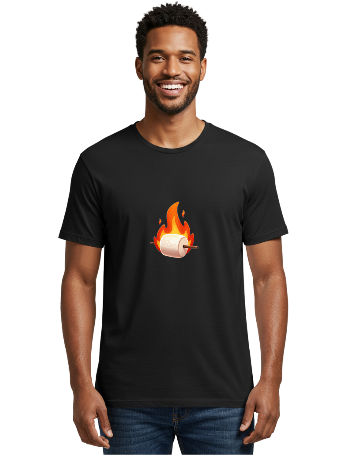 Roasting-Marshmallow Men'S Graphic Tee, 100% Cotton, Comfortable Casual Summer Wear, Machine Washable, Vintage Camera, Old Camera, Antique Camera, Black Camera, Classic Photography, Photography Equipment, Nostalgic Device, Film Camera, Ban322