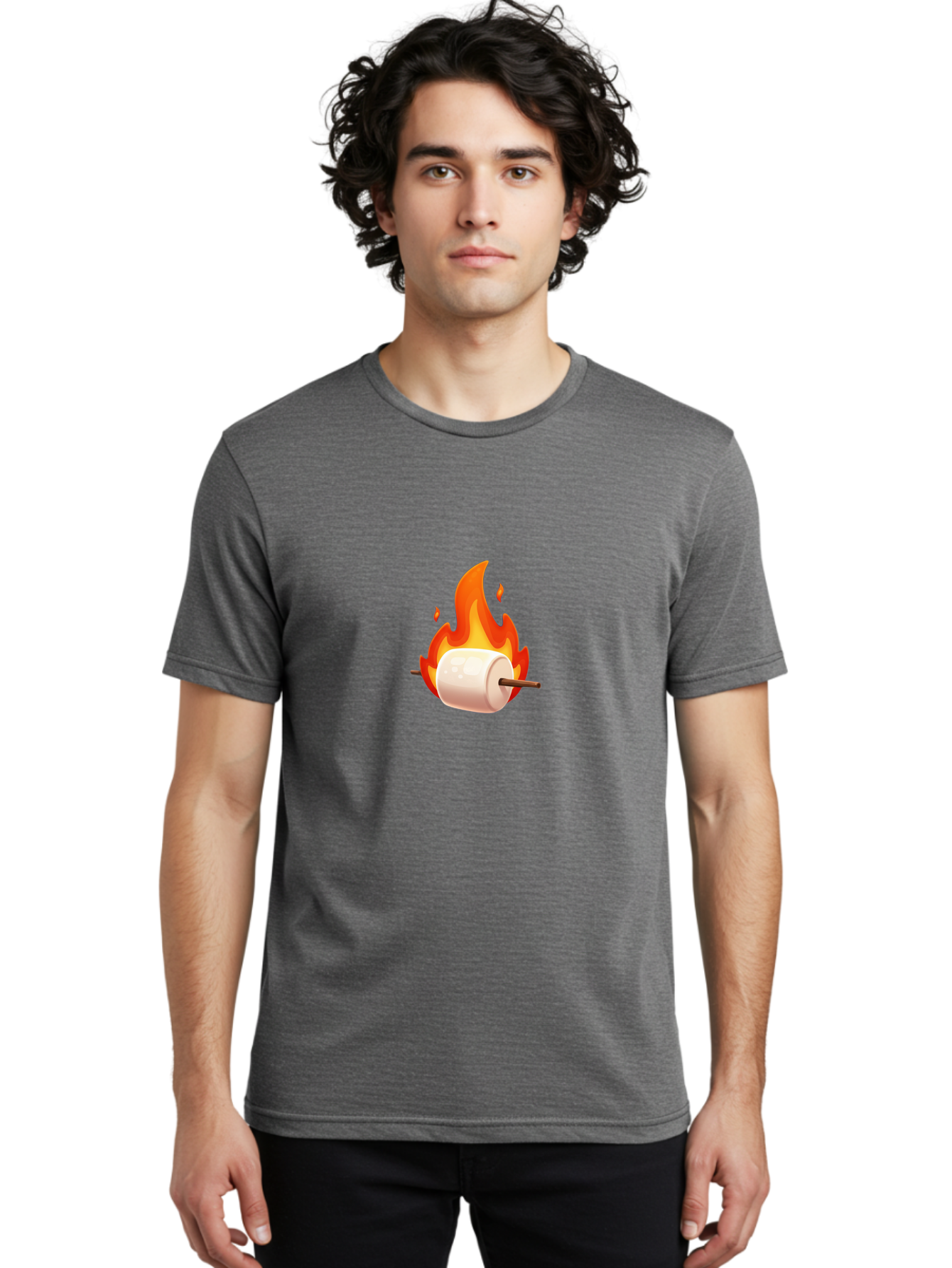 Roasting-Marshmallow Men'S Graphic Tee, 100% Cotton, Comfortable Casual Summer Wear, Machine Washable, Vintage Camera, Old Camera, Antique Camera, Black Camera, Classic Photography, Photography Equipment, Nostalgic Device, Film Camera, Ban322