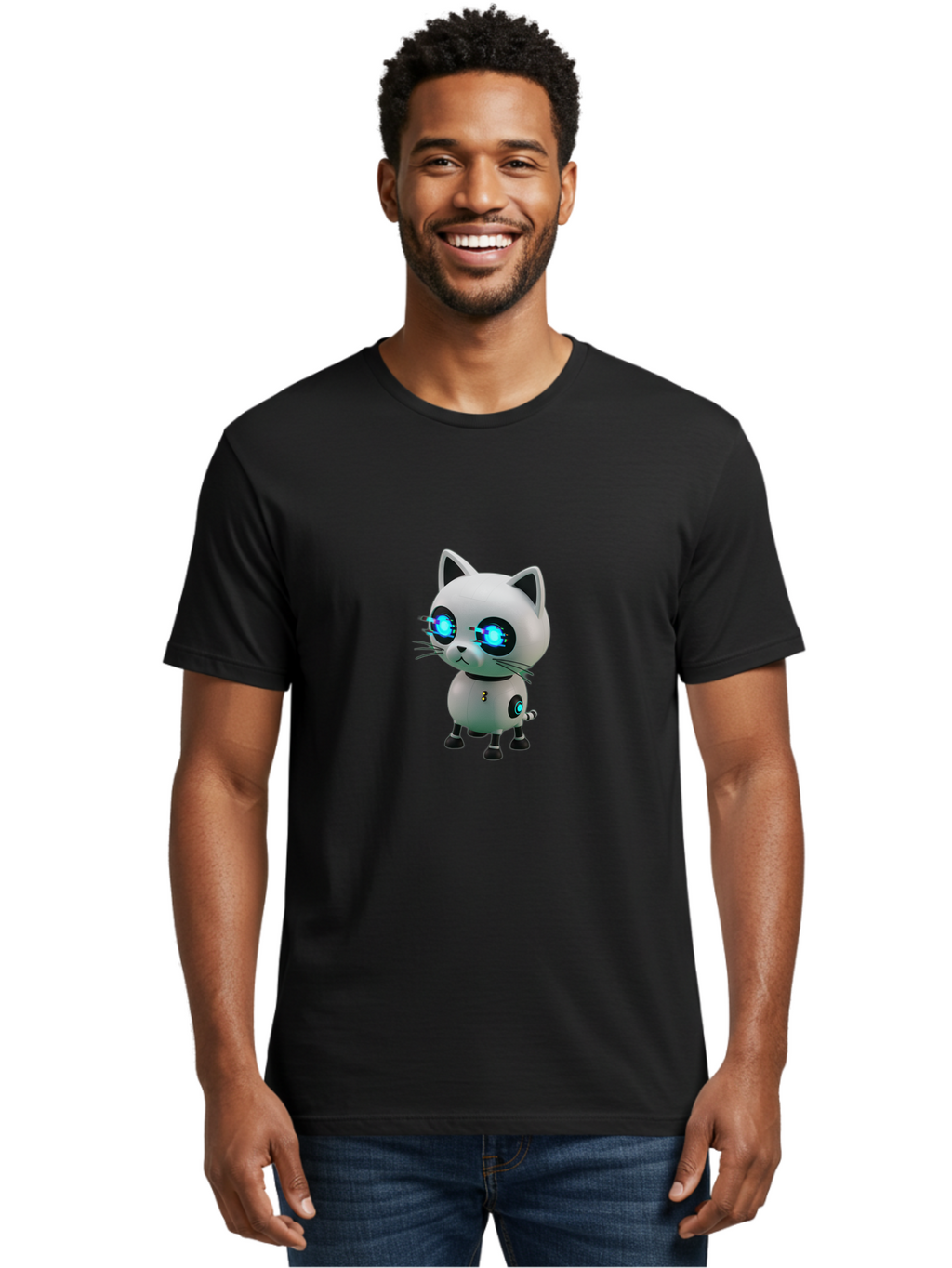 Robot-Cat Men'S Graphic Tee, 100% Cotton, Comfortable Casual Summer Wear, Machine Washable, Vintage Camera, Old Camera, Antique Camera, Black Camera, Classic Photography, Photography Equipment, Nostalgic Device, Film Camera, Camera Art Ban331