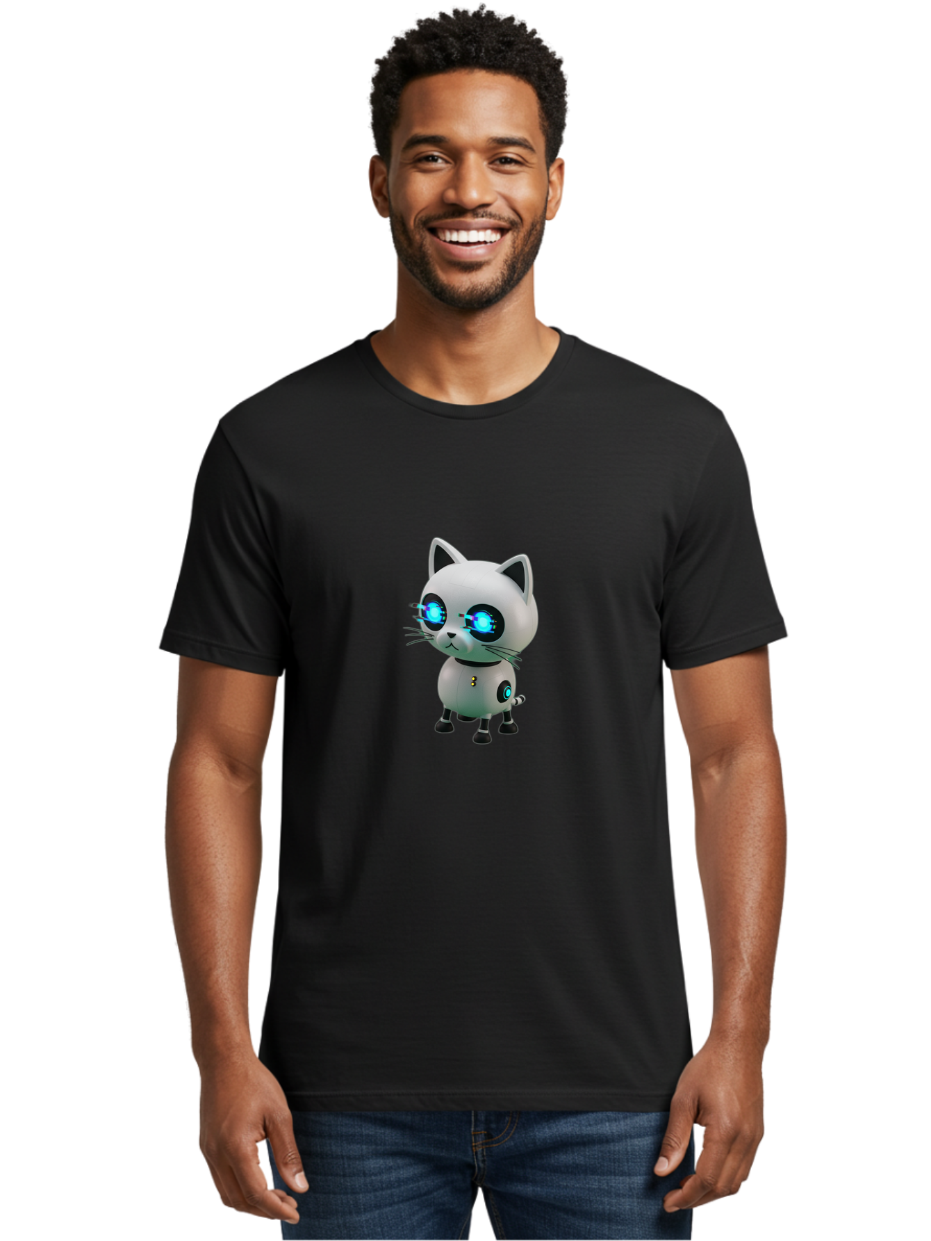 Robot-Cat Men'S Graphic Tee, 100% Cotton, Comfortable Casual Summer Wear, Machine Washable, Vintage Camera, Old Camera, Antique Camera, Black Camera, Classic Photography, Photography Equipment, Nostalgic Device, Film Camera, Camera Art Ban331