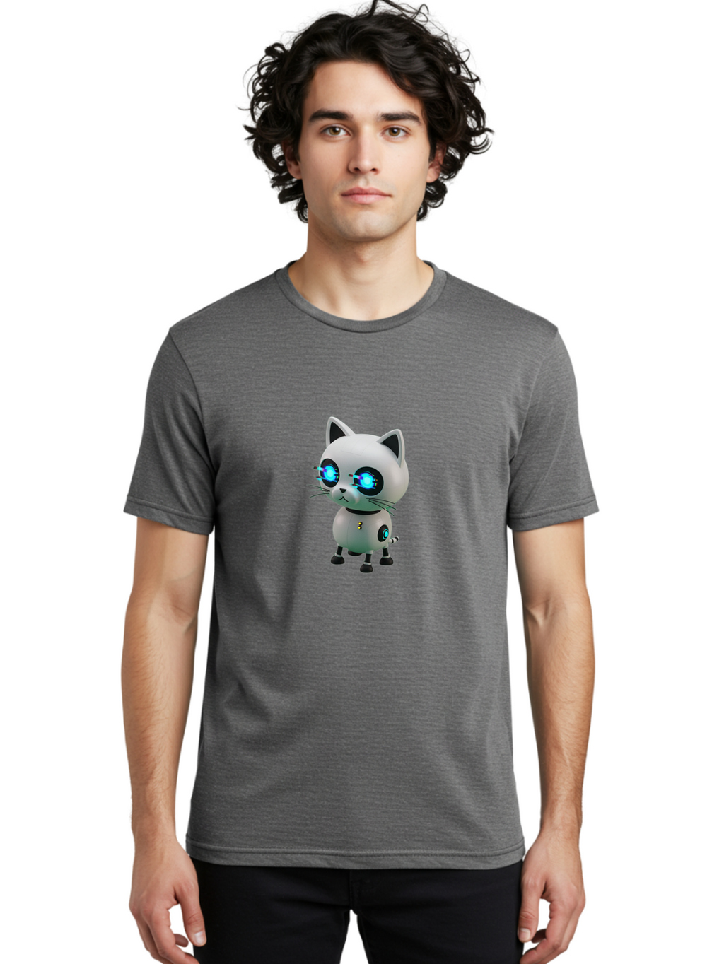 Robot-Cat Men'S Graphic Tee, 100% Cotton, Comfortable Casual Summer Wear, Machine Washable, Vintage Camera, Old Camera, Antique Camera, Black Camera, Classic Photography, Photography Equipment, Nostalgic Device, Film Camera, Camera Art Ban331